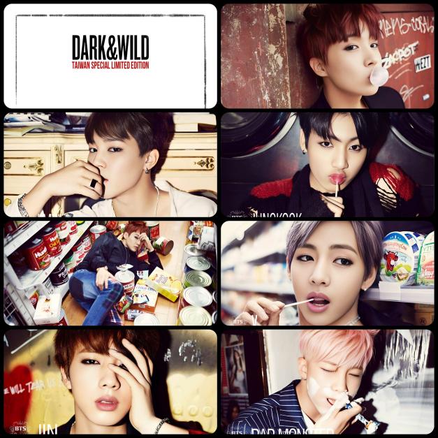 BTS - Dark & Wild Taiwan Special Edition Photo cards
