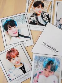 BTS - Wings Tour polaroid style Photocards