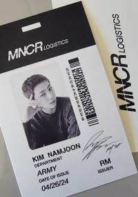 BTS - Monochrome MNCR ID Badge Photocards