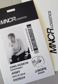 BTS - Monochrome MNCR ID Badge Photocards