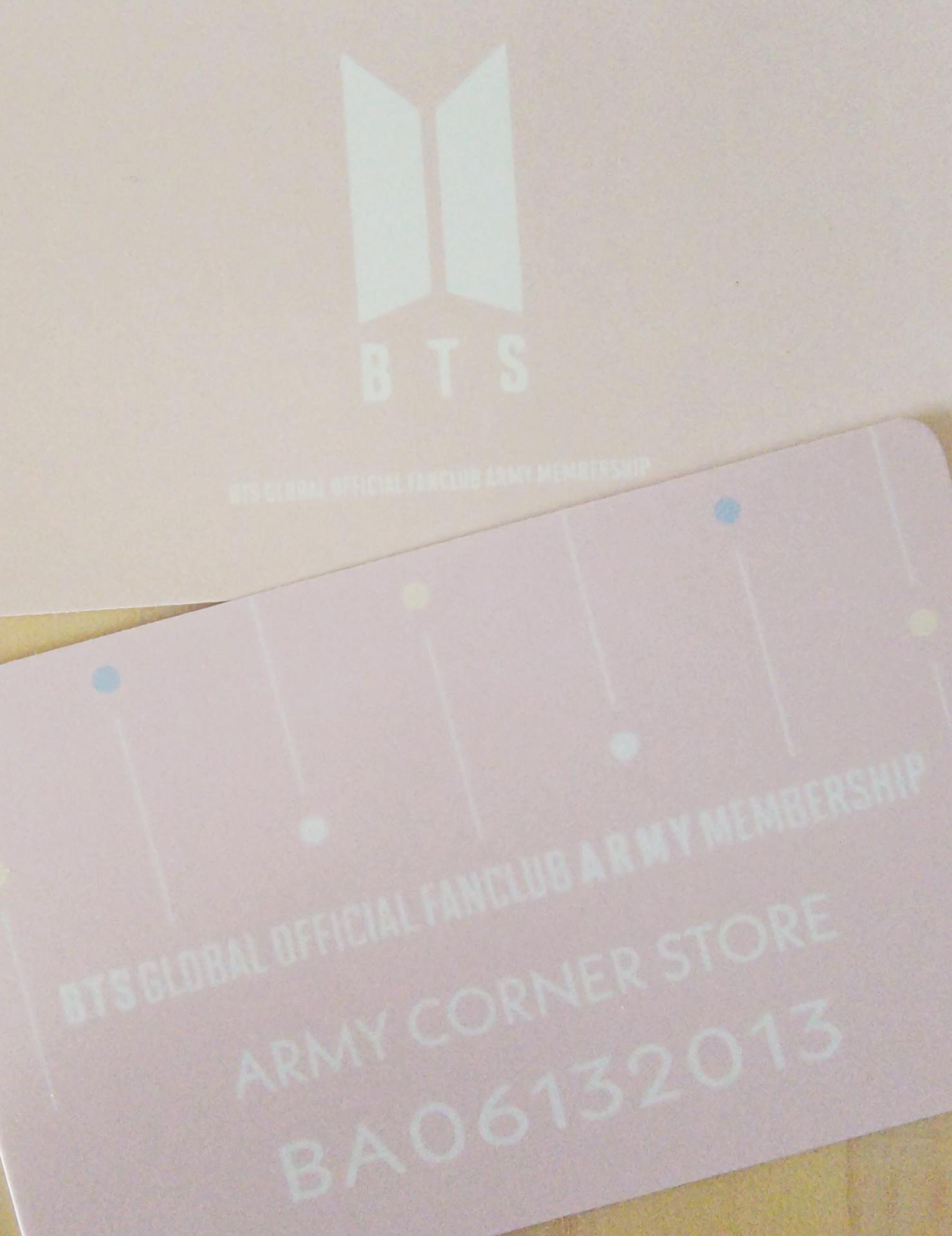 BTS - Global Official Fanclub ARMY Membership Cards