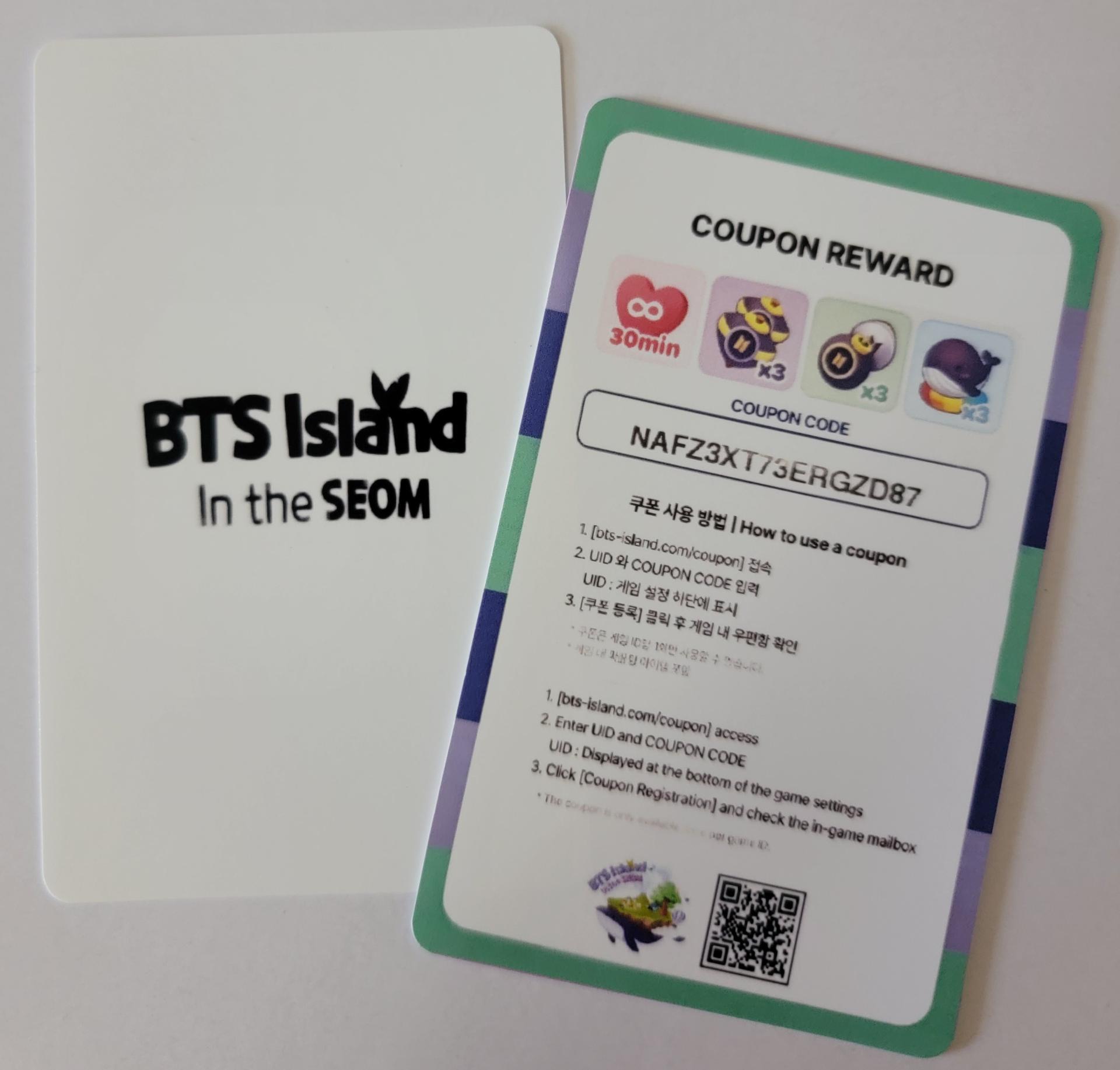 BTS Island Space of BTS Photocards