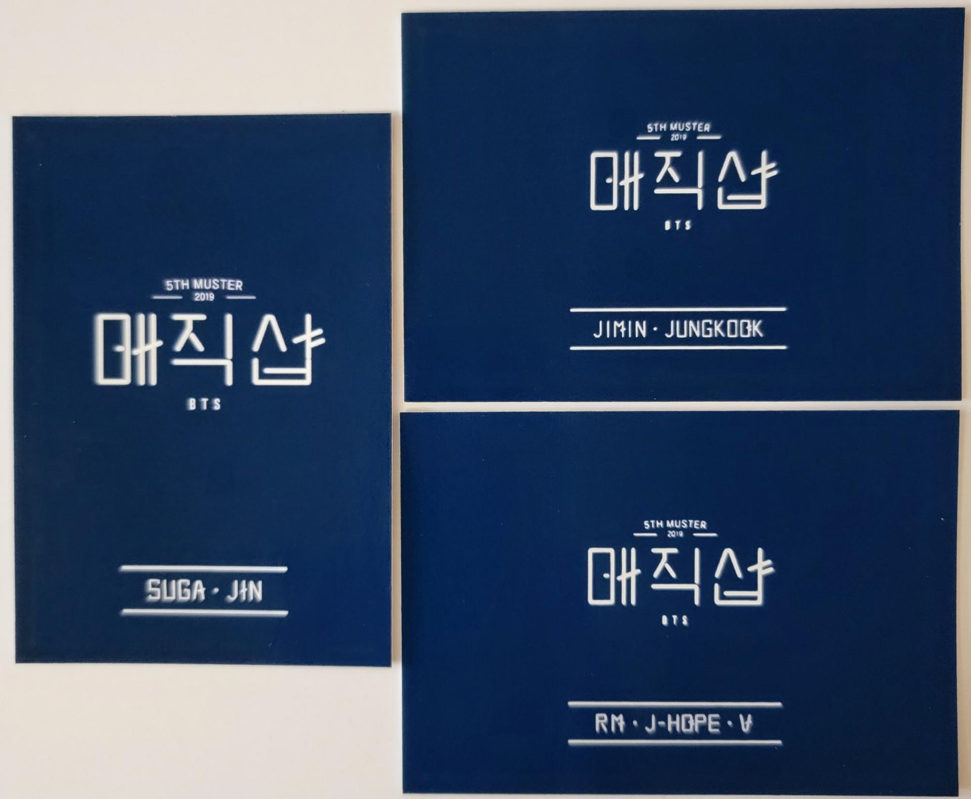BTS - 5th Muster Magic Shop Ticket Holder Photo Cards 