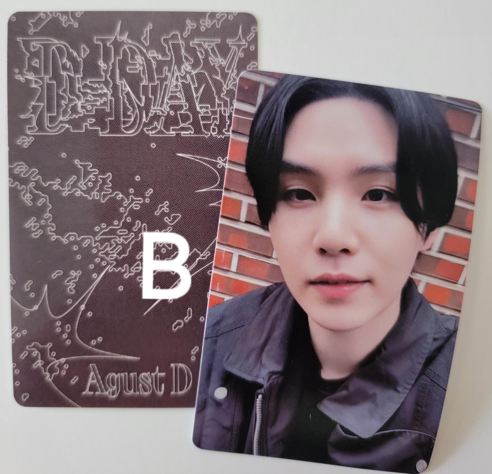 Yoongi - DDay Vinyl Photocards 