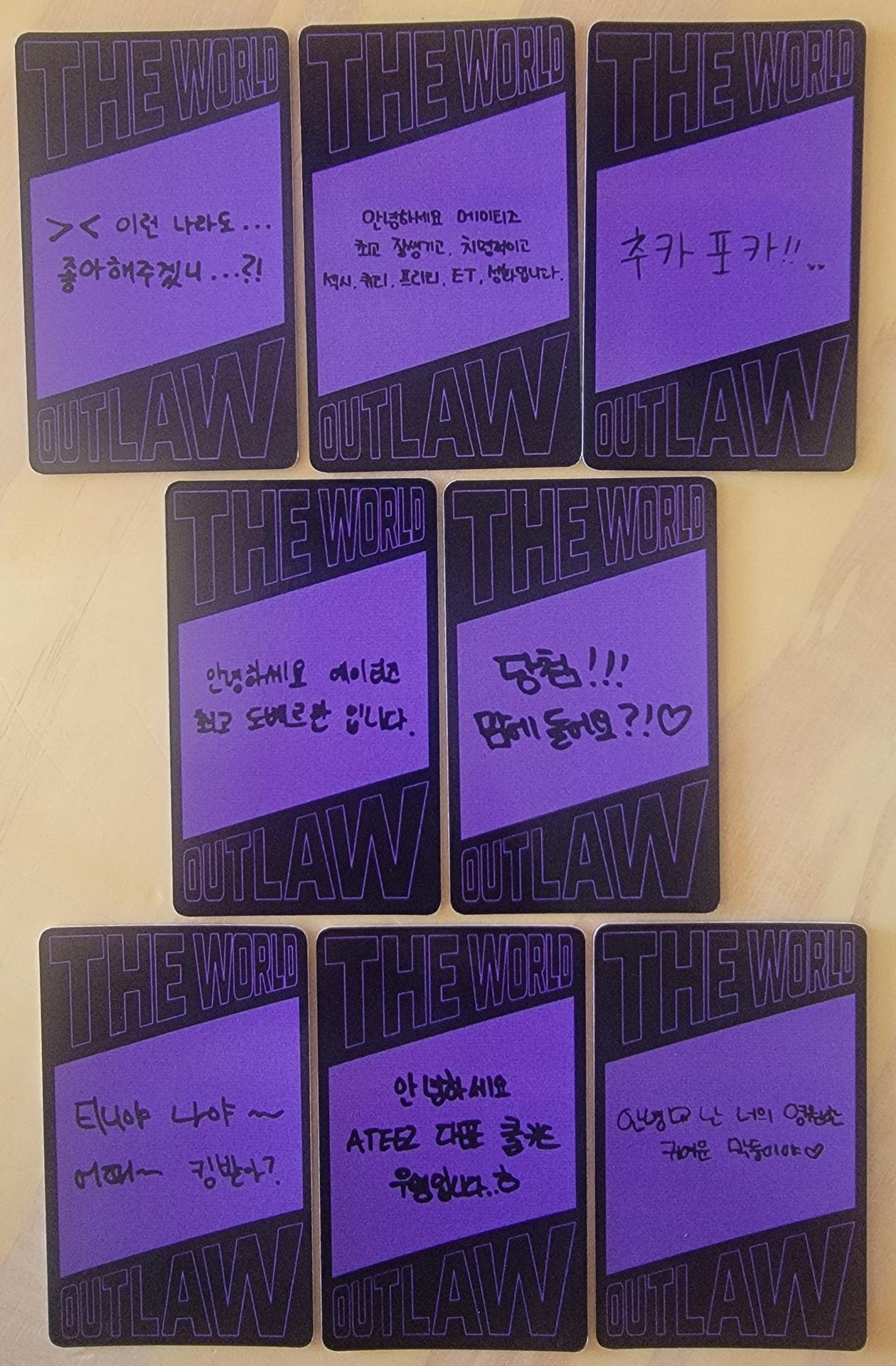 ATEEZ World Ep 2 Outlaw Z ver 3 Photocards