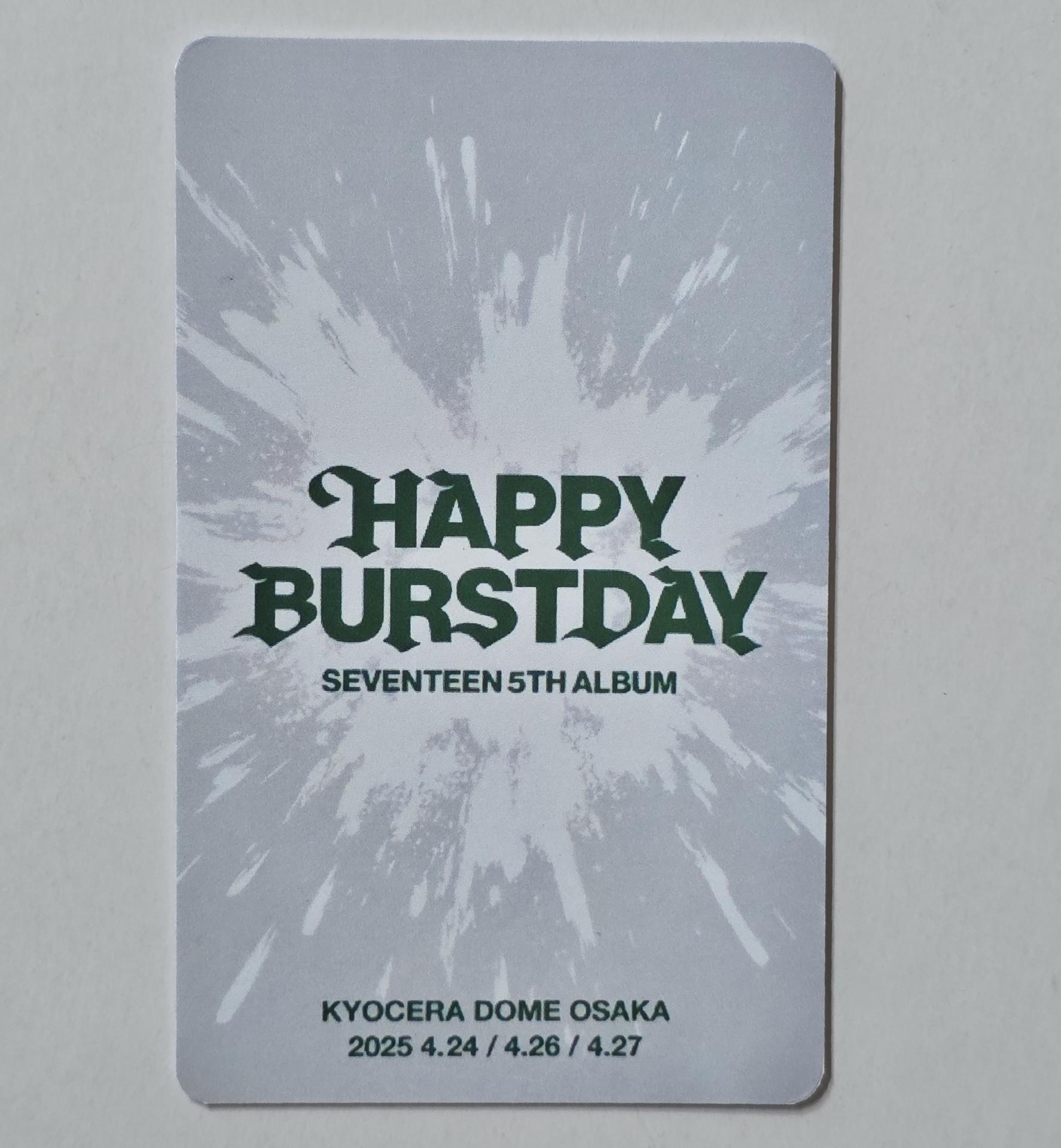 Mingyu : Happy Burstday Various Photocards 