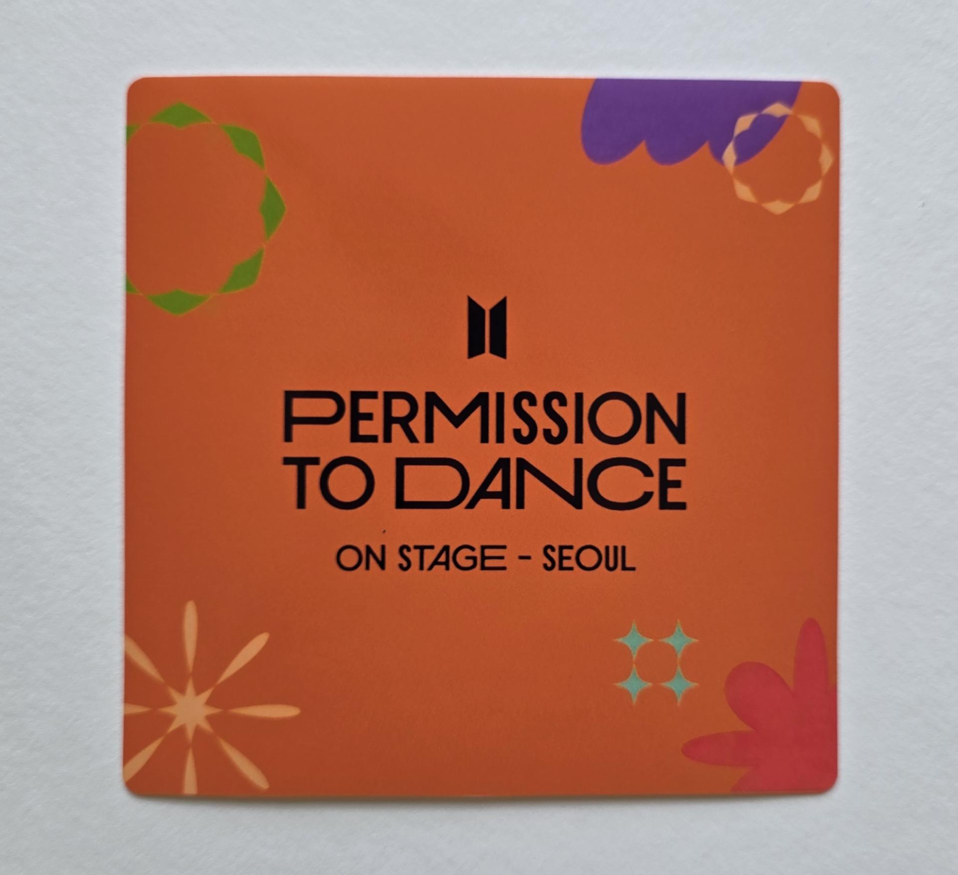 BTS - Permission To Dance Live On Stage Seoul QQ Postcards 