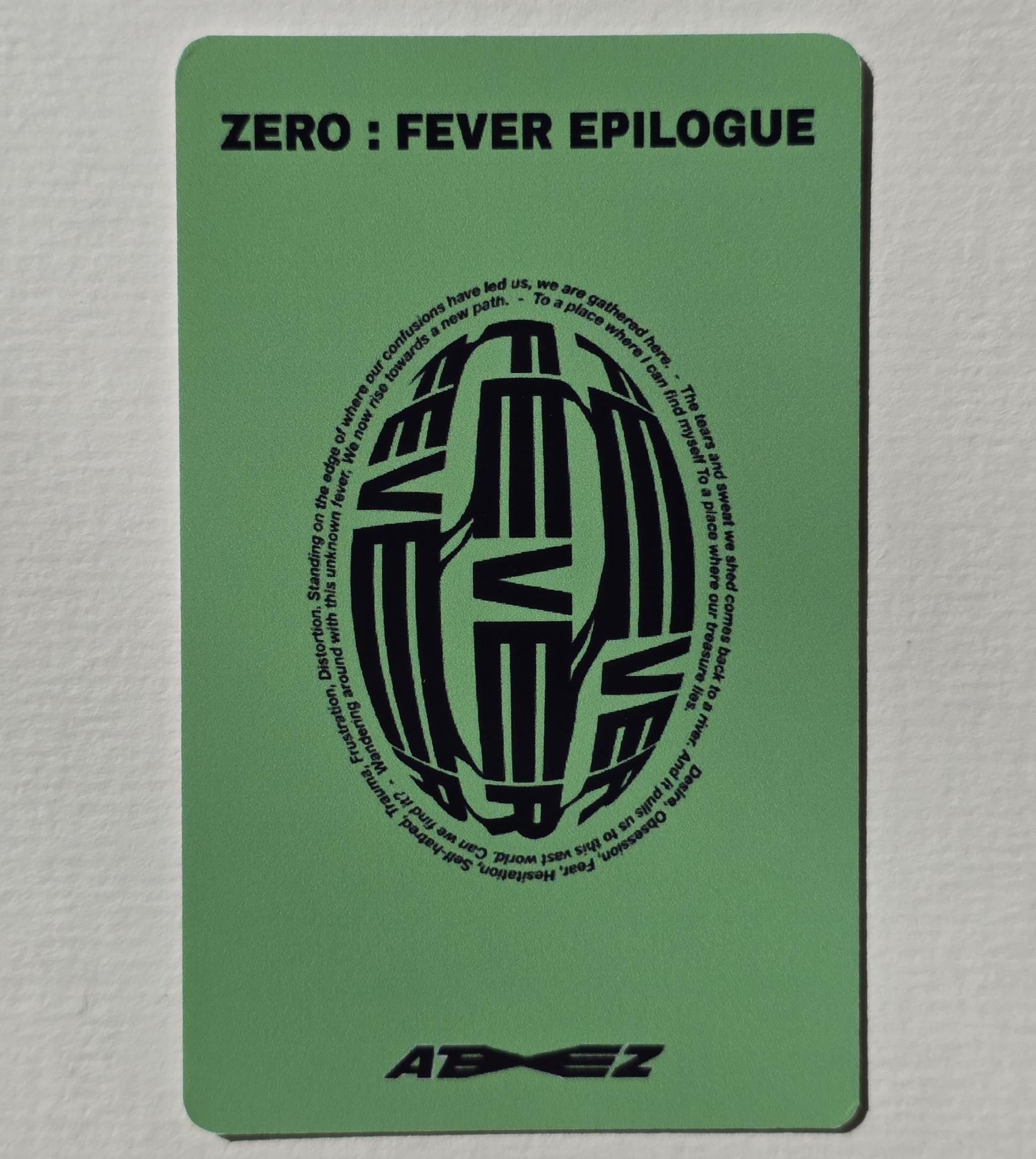ATEEZ : Mingi - Zero Fever Photocards 