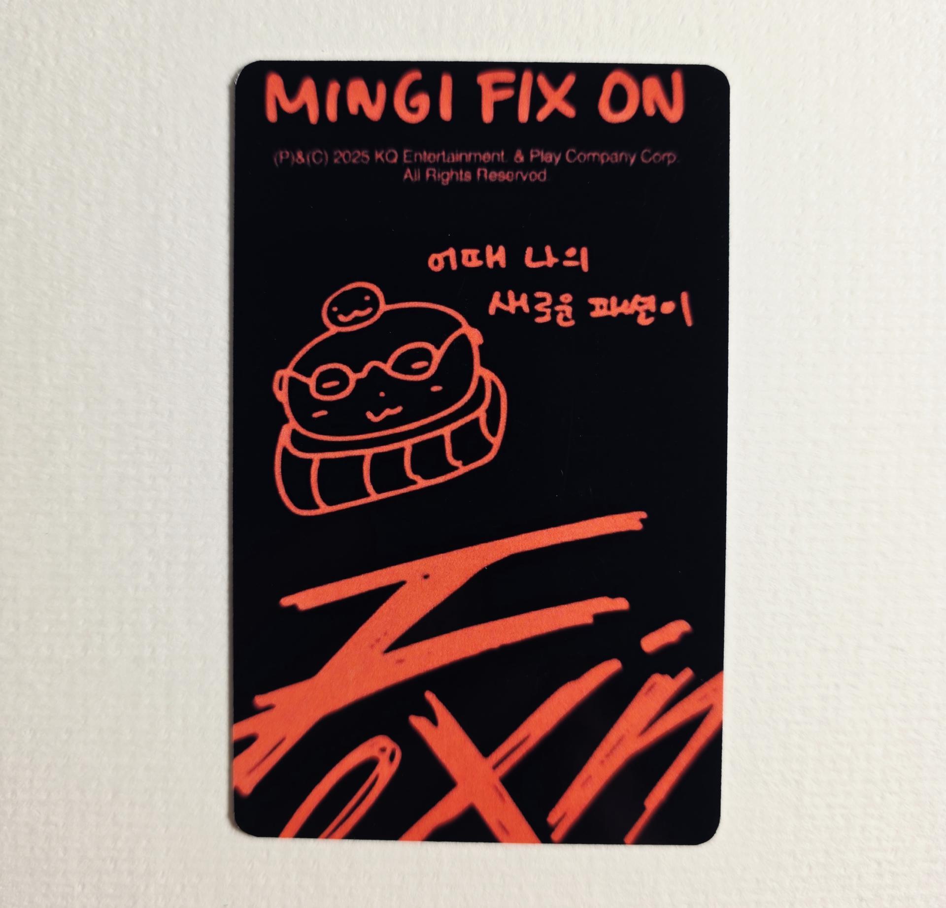 Ateez : Mingi - Fix On Birthday MD Photocards