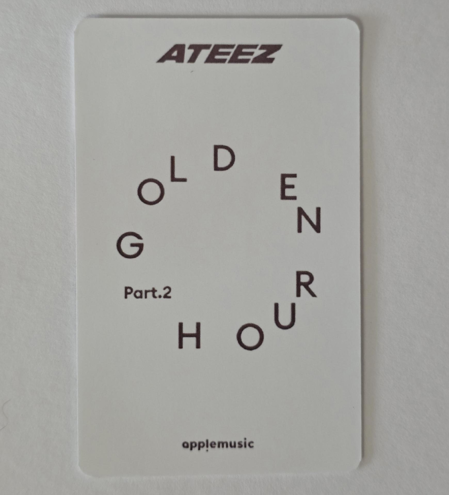Ateez : Golden Hour 2 Apple Music Fansign Hongjoong/Seonghwa Unit Photocards