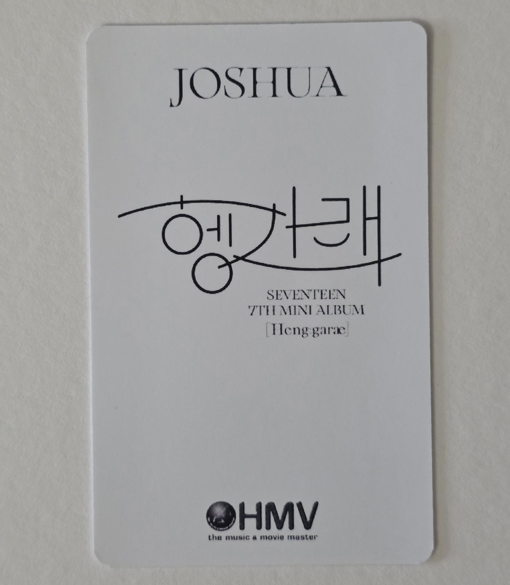 Seventeen: Joshua - Henggarae HMV Bonus Photocards 
