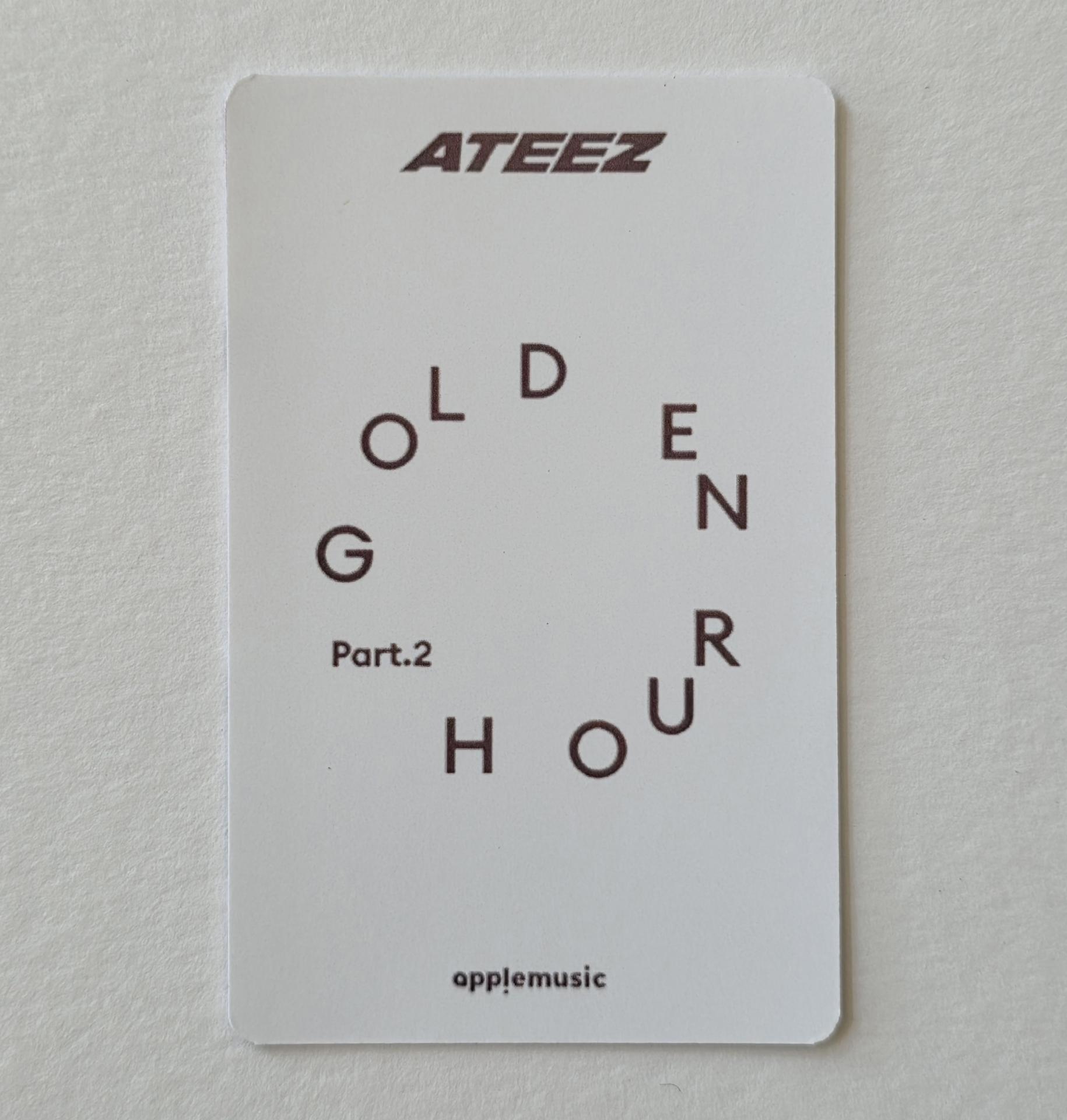 Ateez : Golden Hour 2 Apple Music Fansign Wooyoung/Mingi Unit Photocards