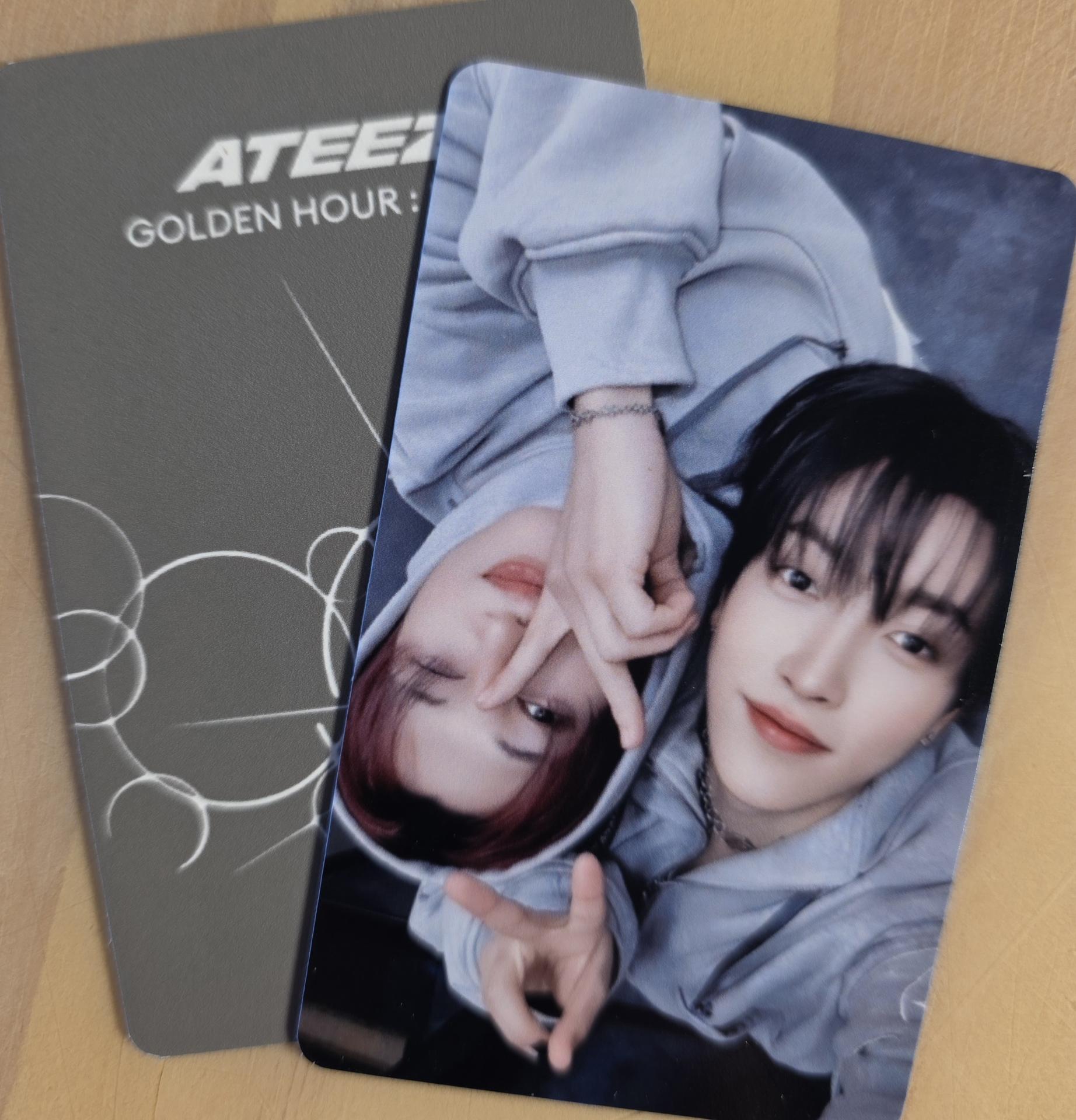 Ateez: Golden Hour Part 4 - Makestar Video Call Unit Photocards Hongjoong Wooyoung
