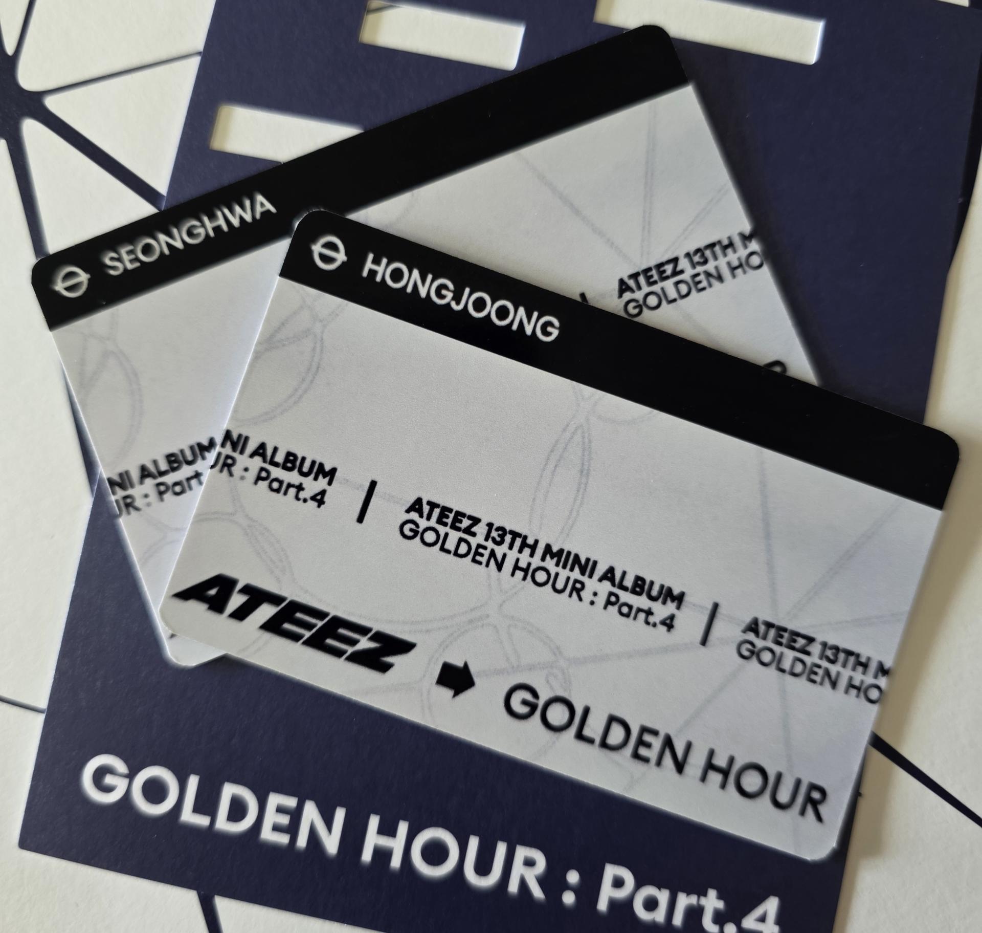 Ateez : Golden Hour 4 Soundwave Pop Up PVC Holder Photocards