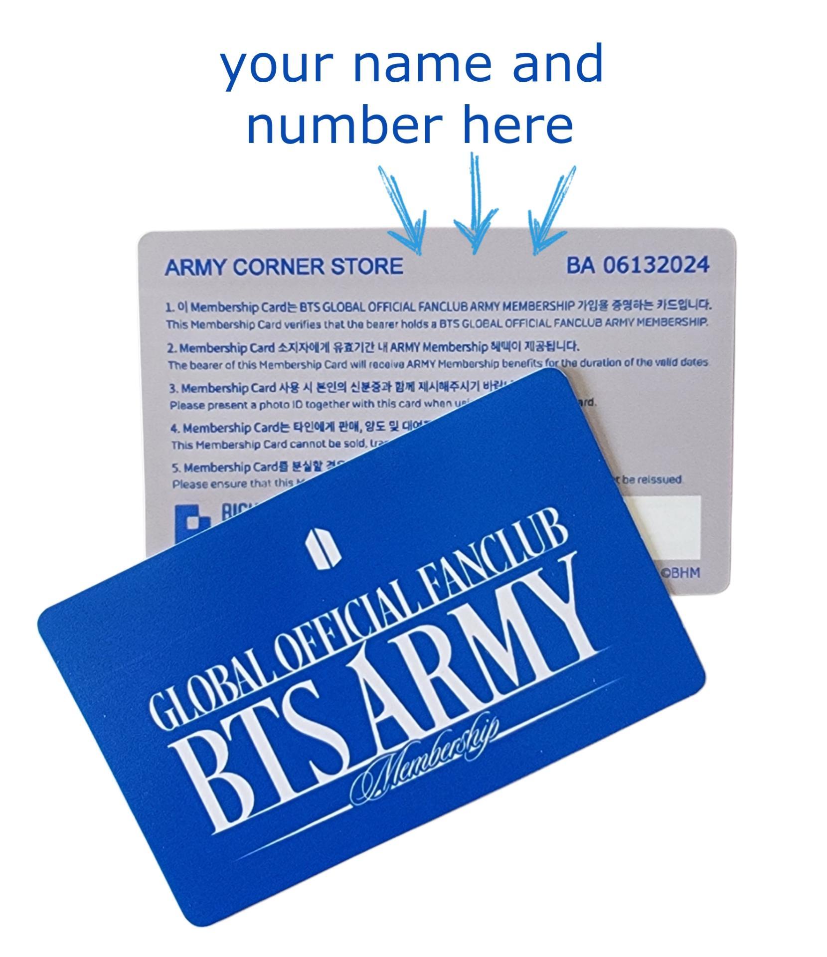 BTS - 2024 Personalized Membership Card or Postcard  