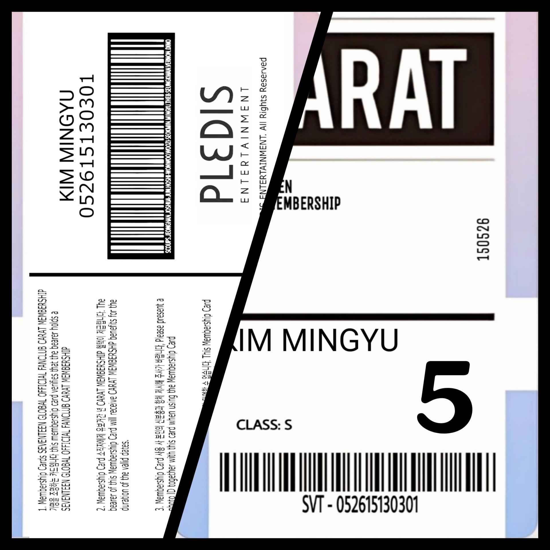 Seventeen - CARAT Membership Cards