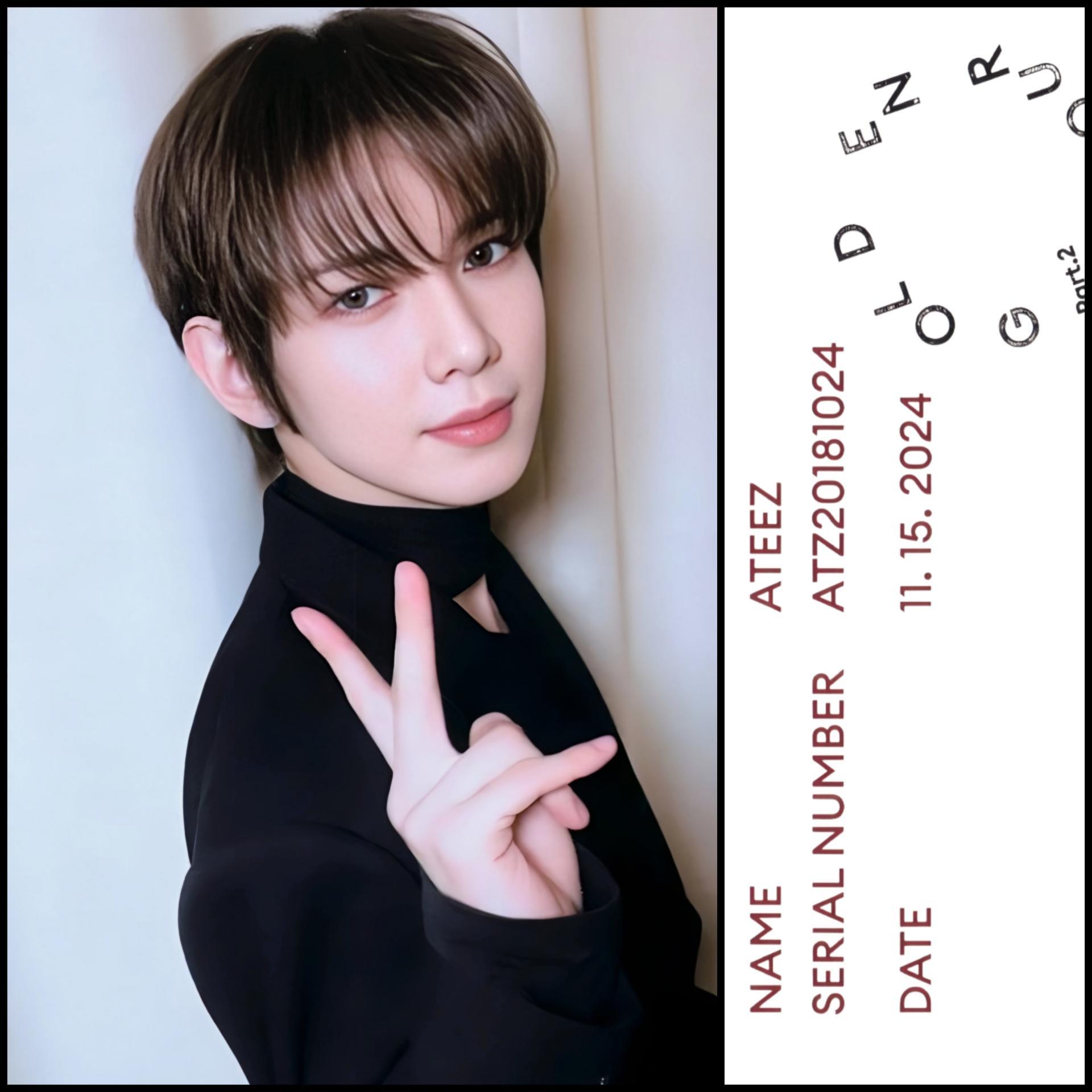 ATEEZ Golden Hour 2 Pt.Z Diary Version Photocards