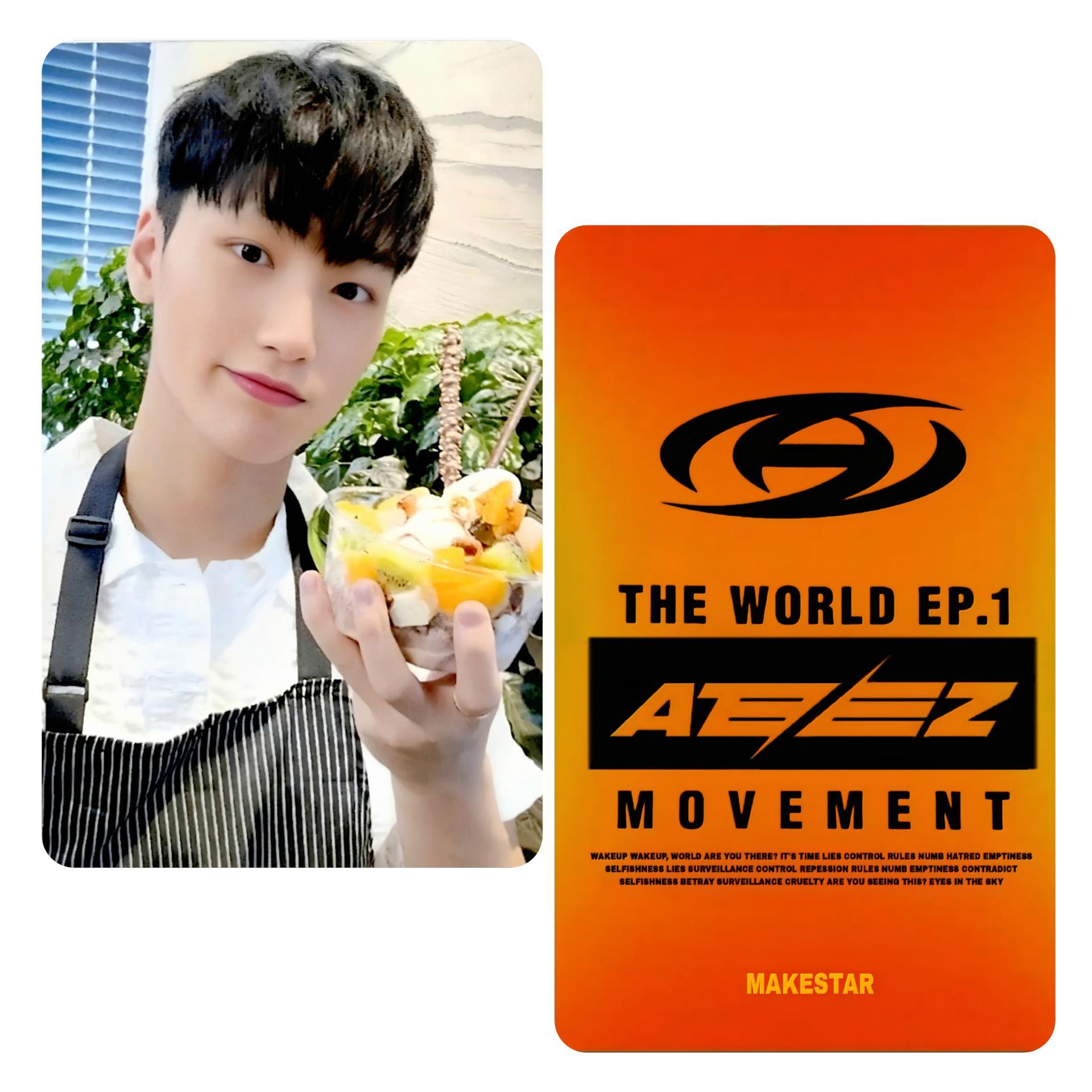 ATEEZ Movement Fan sign Makestar Cafe Staff Photocards