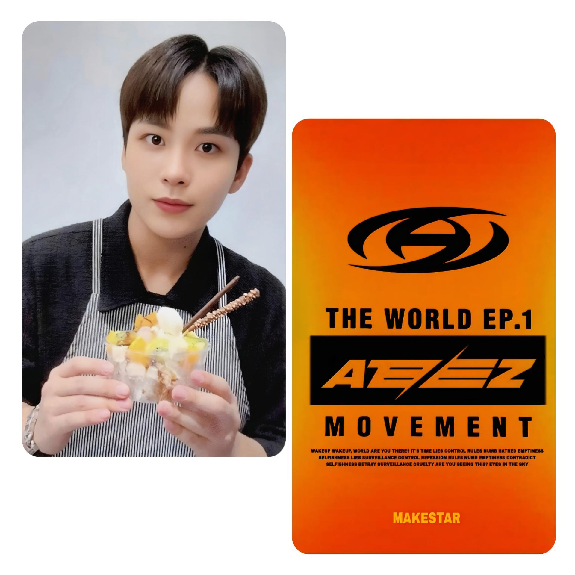 ATEEZ Movement Fan sign Makestar Cafe Staff Photocards