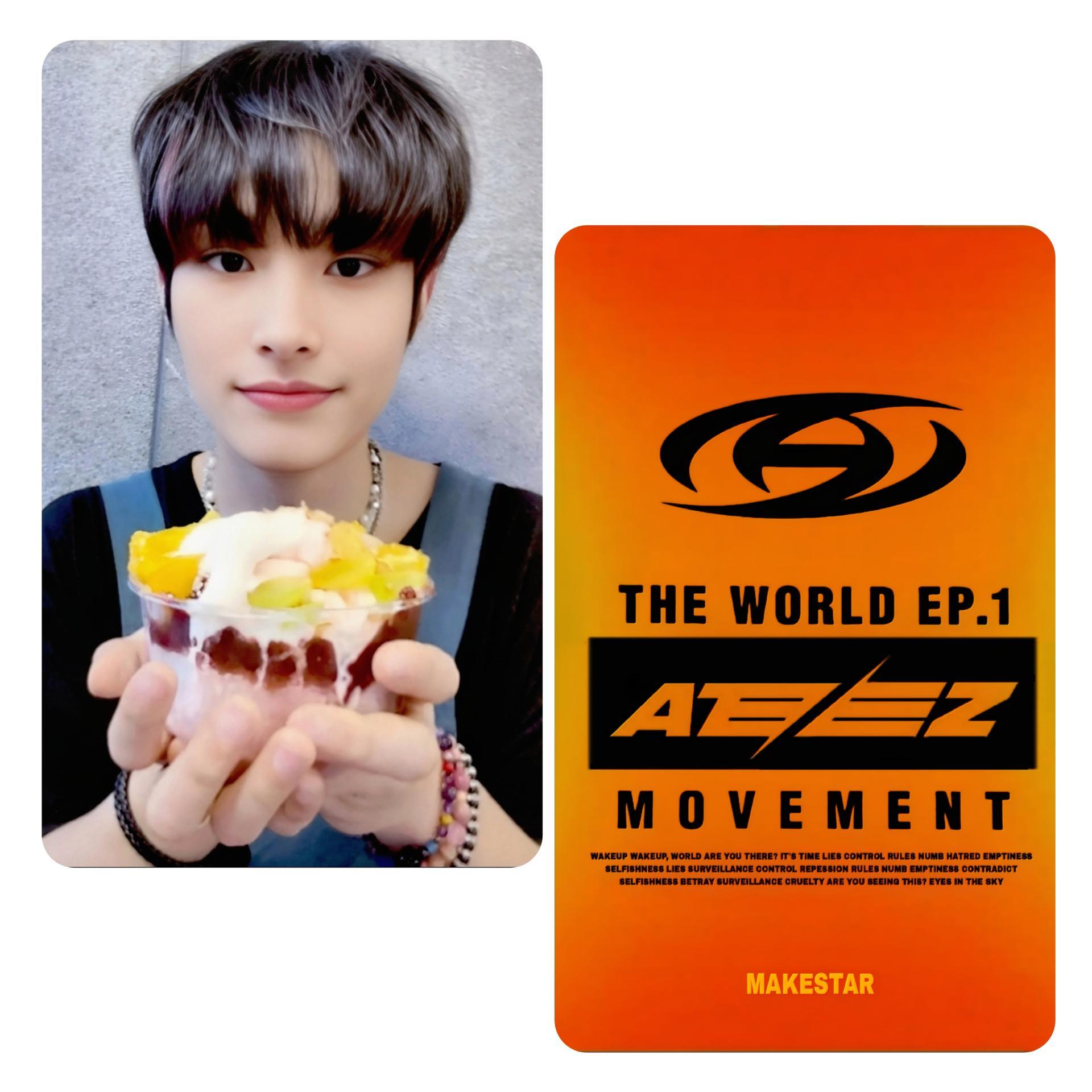ATEEZ Movement Fan sign Makestar Cafe Staff Photocards