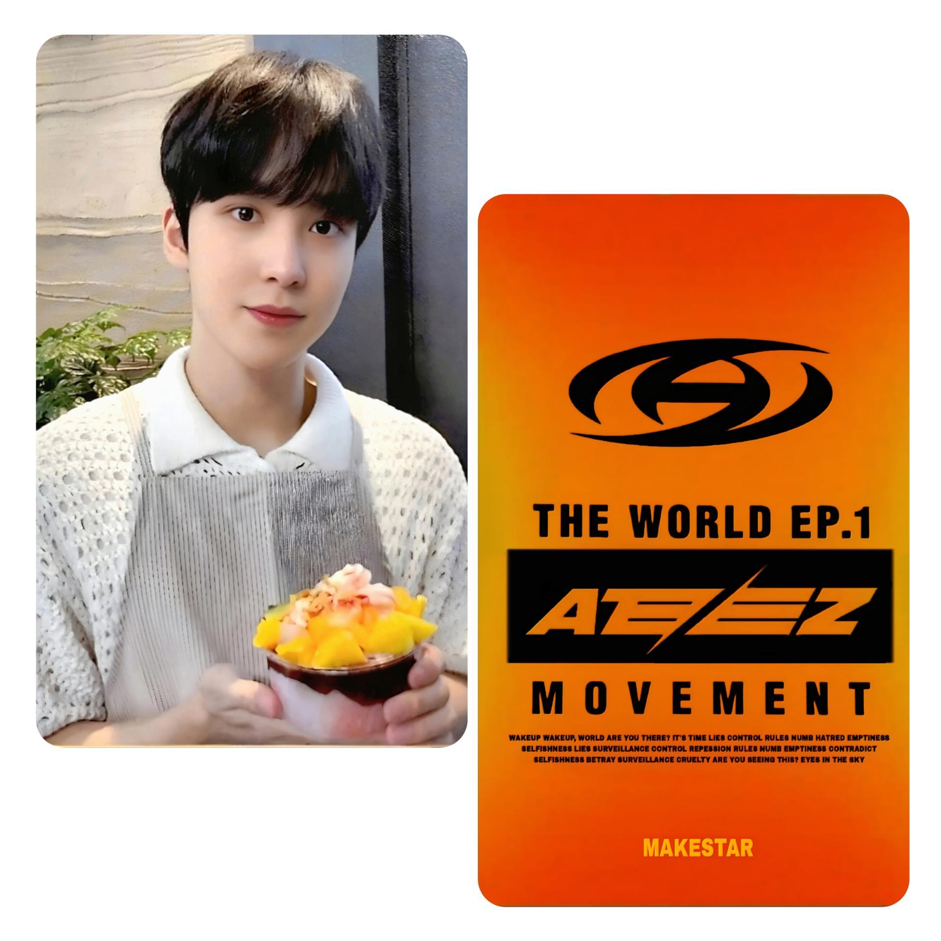 ATEEZ Movement Fan sign Makestar Cafe Staff Photocards