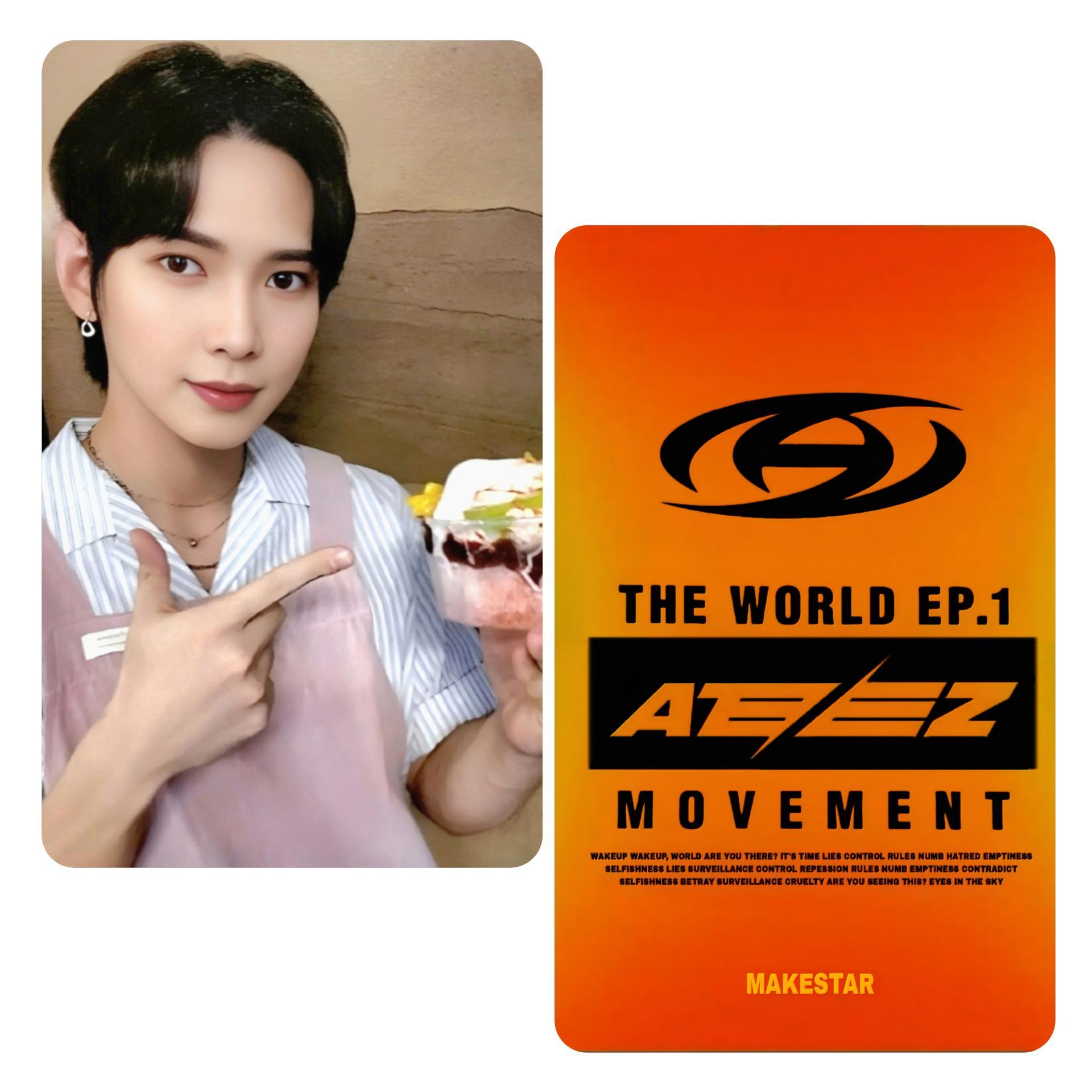 ATEEZ Movement Fan sign Makestar Cafe Staff Photocards
