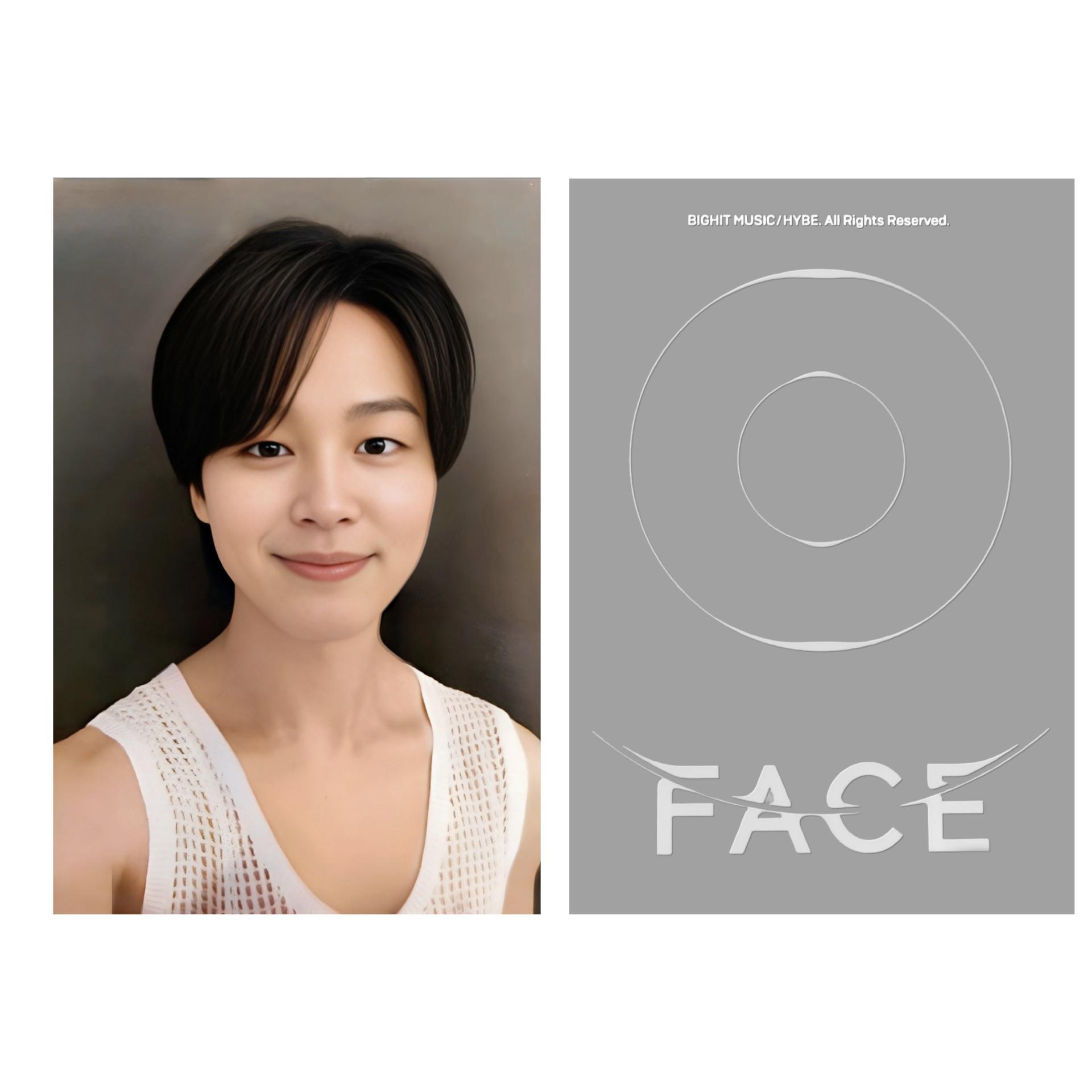 Jimin - Face : Knit Cardigan Merch Mini Photocard