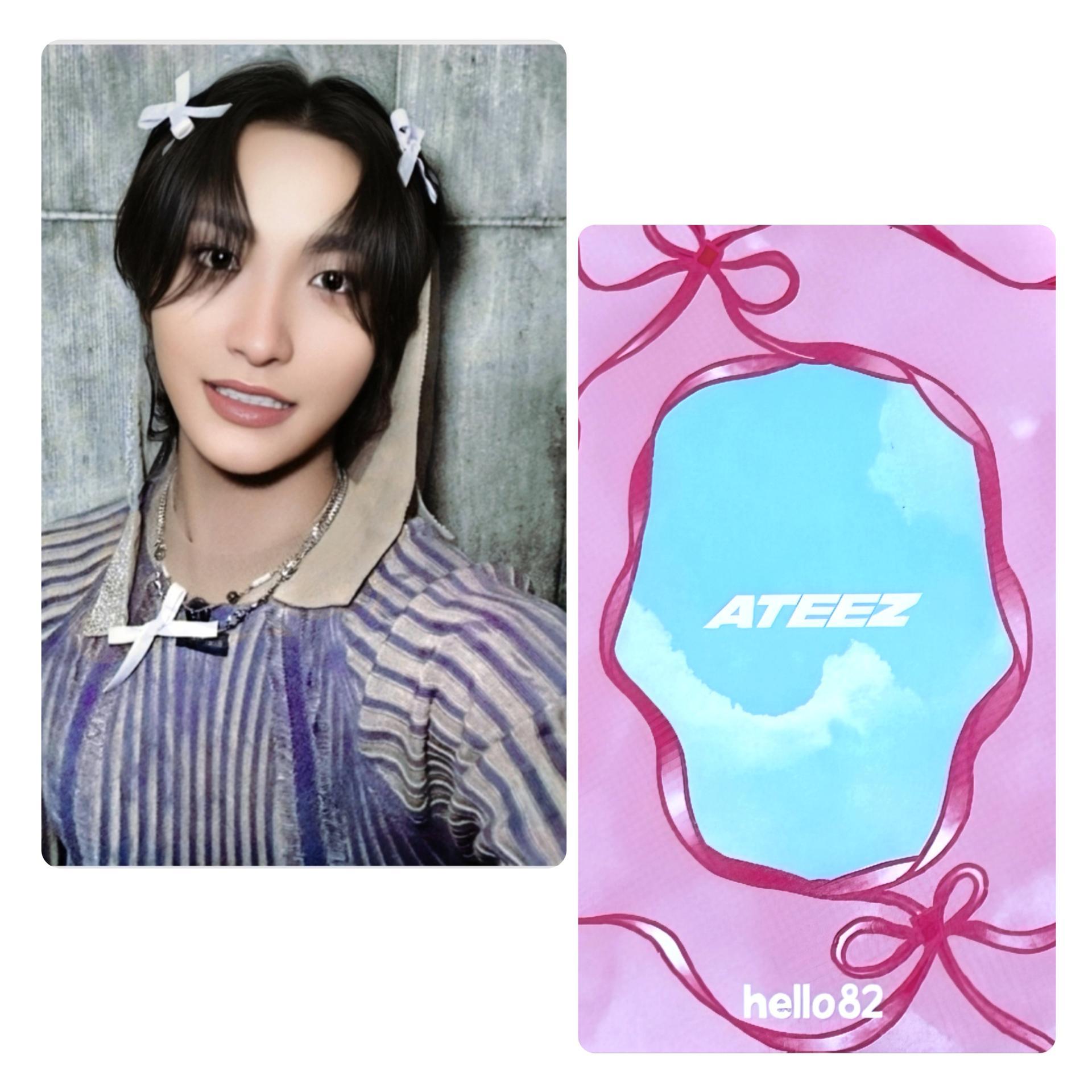 Ateez - Golden Hour PT1 Hello82 Bow POB Photocards