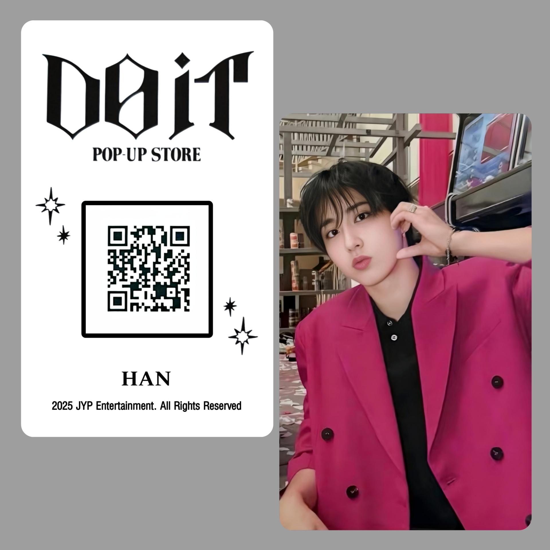straykids DOIT ポップアップ　QRトレカ リアルタッチ ハン Stray Kids : Han - Do It Real Touch QR Photocards | Stay DeLulu!