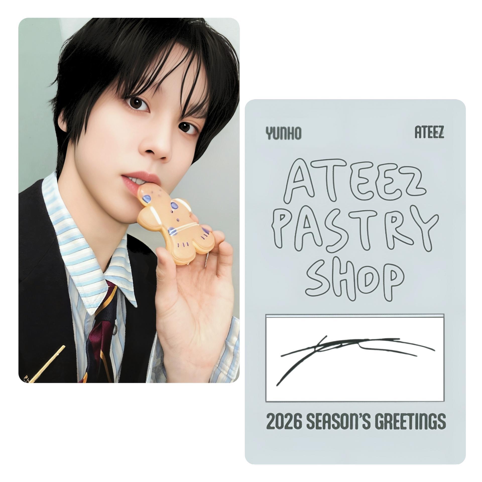 ATEEZ : Seasons Greetings 2026 : Pastry Shop Set A Cookie Photocards