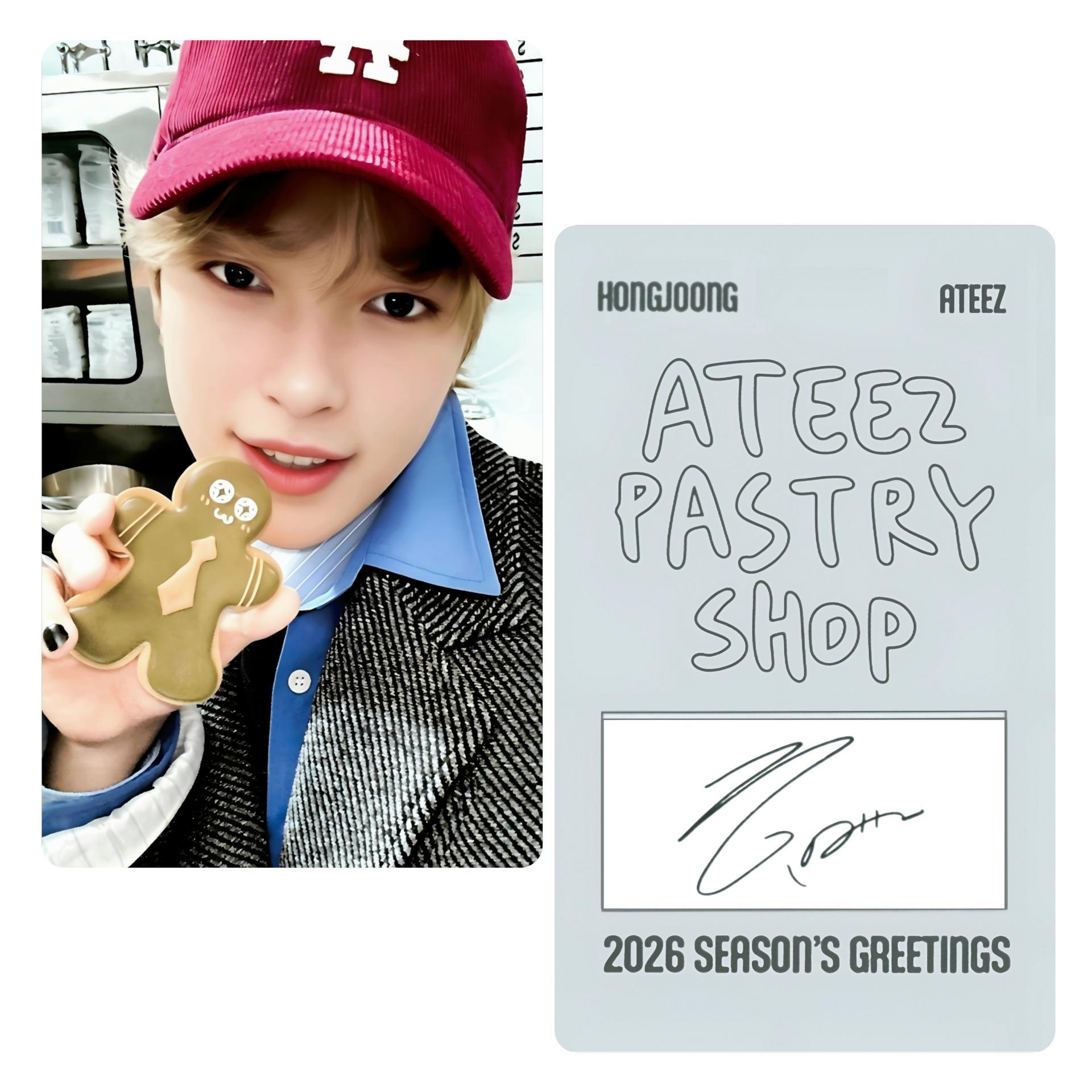 ATEEZ : Seasons Greetings 2026 : Pastry Shop Set A Cookie Photocards
