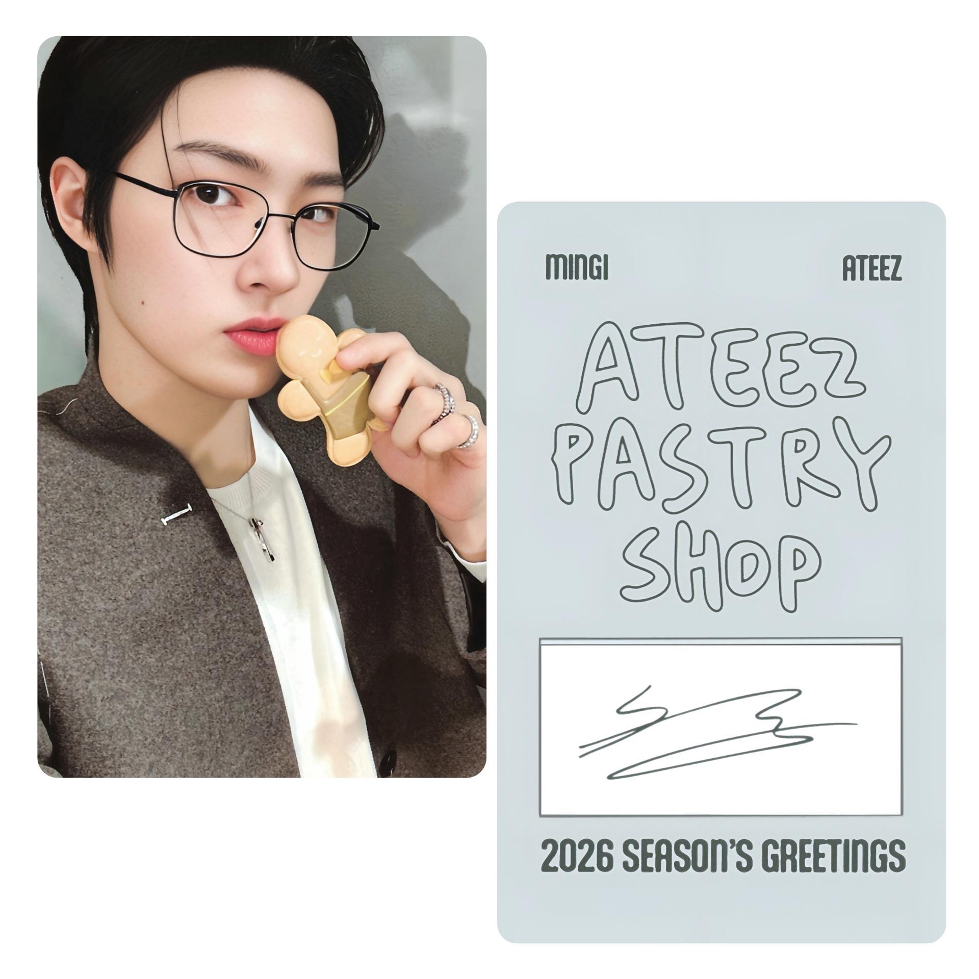 ATEEZ : Seasons Greetings 2026 : Pastry Shop Set A Cookie Photocards