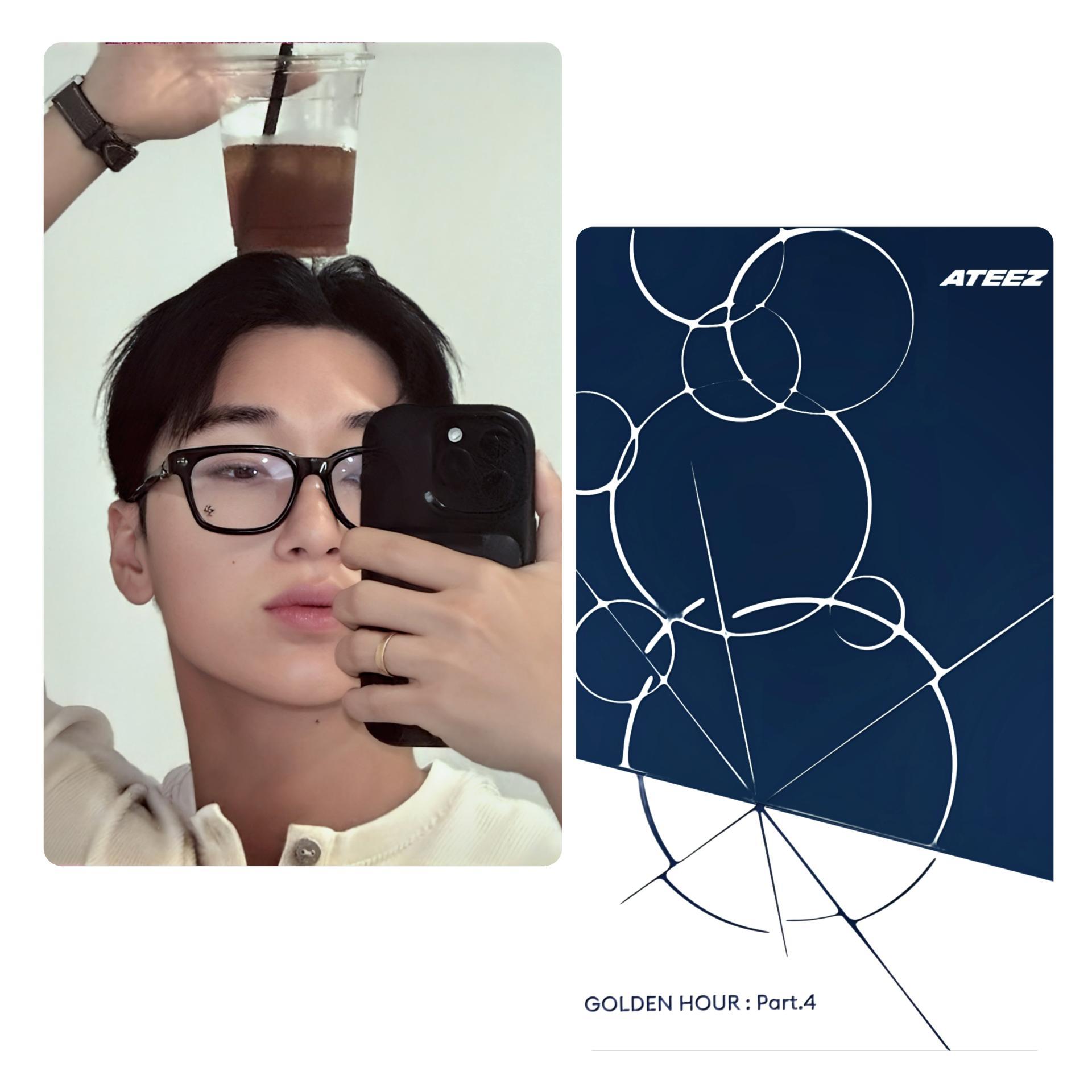 Ateez : San - Golden Hour 4 Digipack Coffee Photocards | Stay DeLulu!