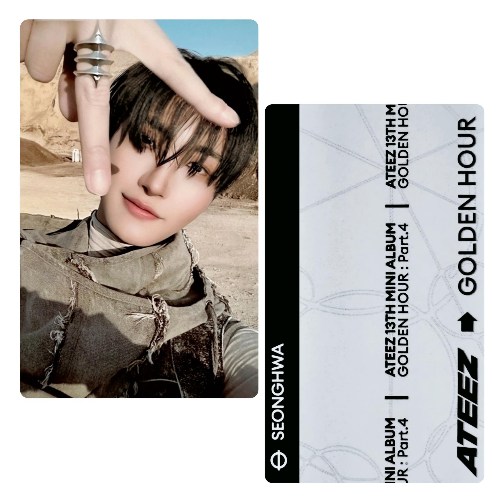 Ateez : Golden Hour 4 Soundwave Pop Up PVC Holder Photocards Seonghwa