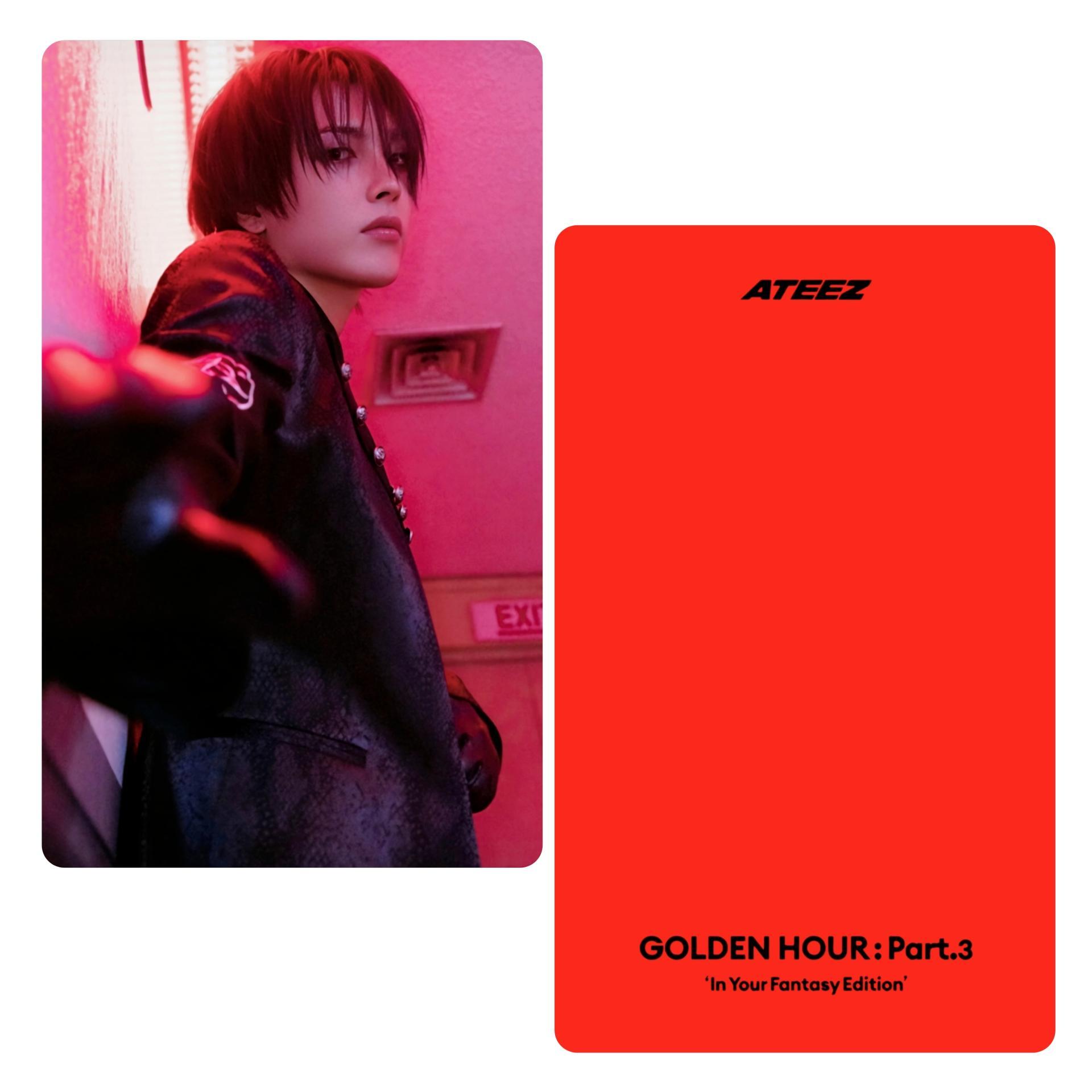 Ateez : Golden Hour Part 3 : In Your Fantasy Poca Album Hongjoong Photocards