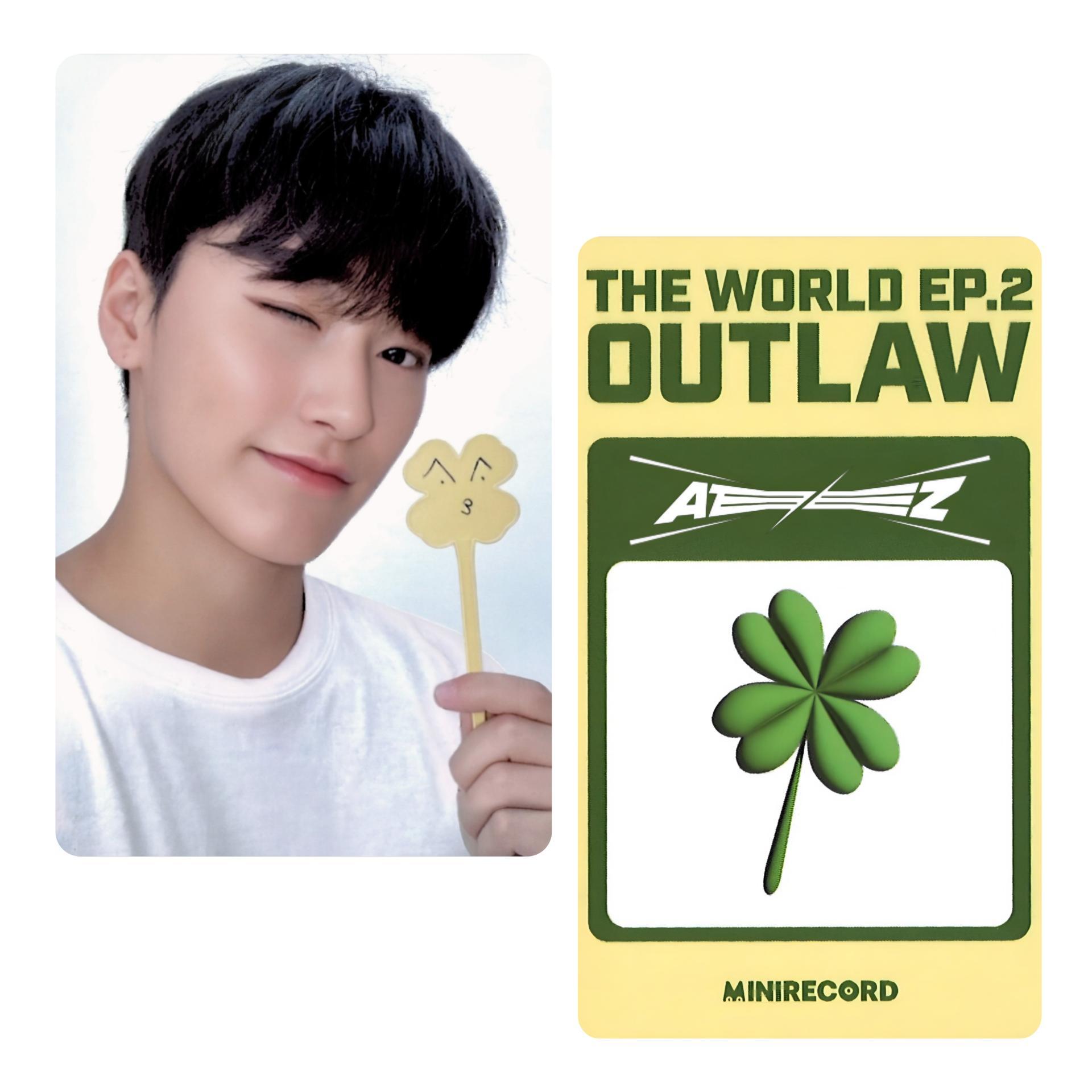 Ateez : The World EP.2 Outlaw Minirecord Photocards San