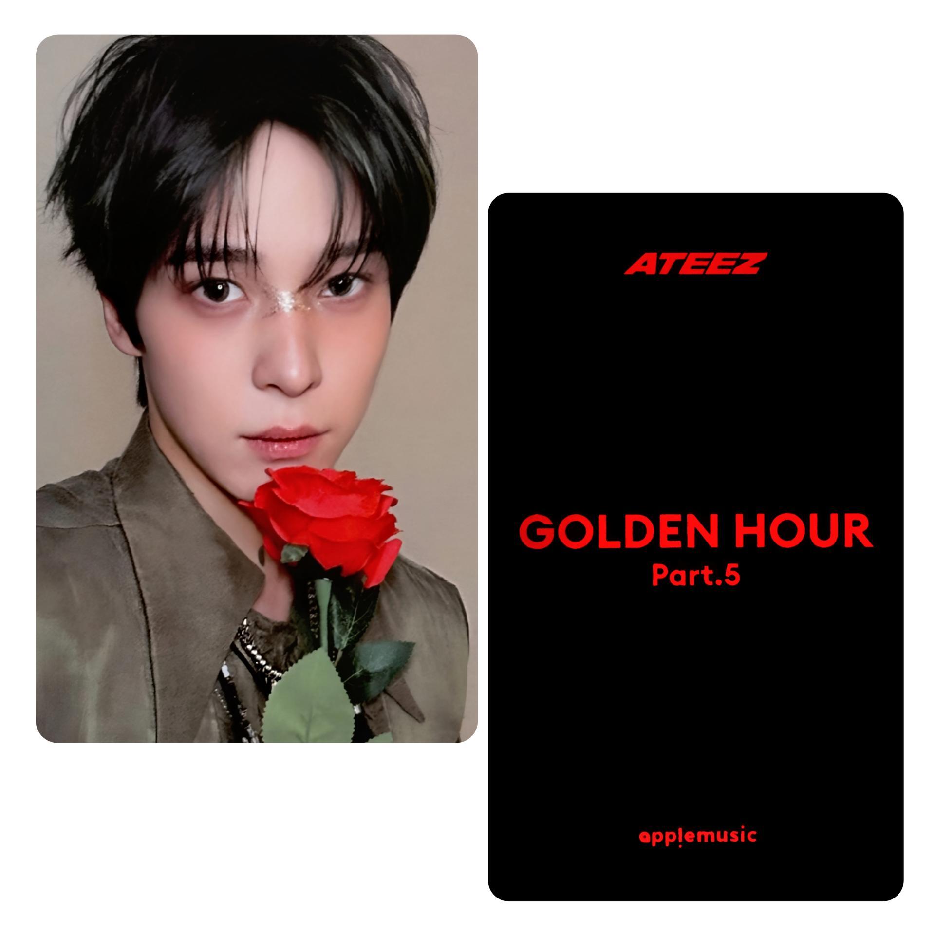 ATEEZ : Golden Hour 5  Apple Music Digipack War of Roses Photocards