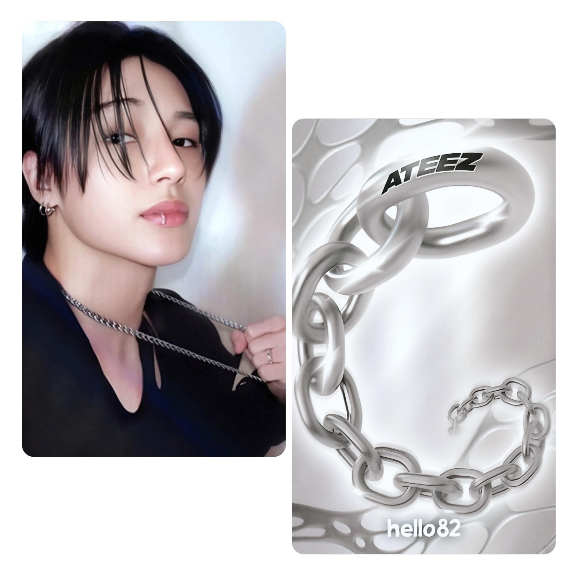 Ateez : Golden Hour 2 Hello82 Chain Ver Photocards Wooyoung