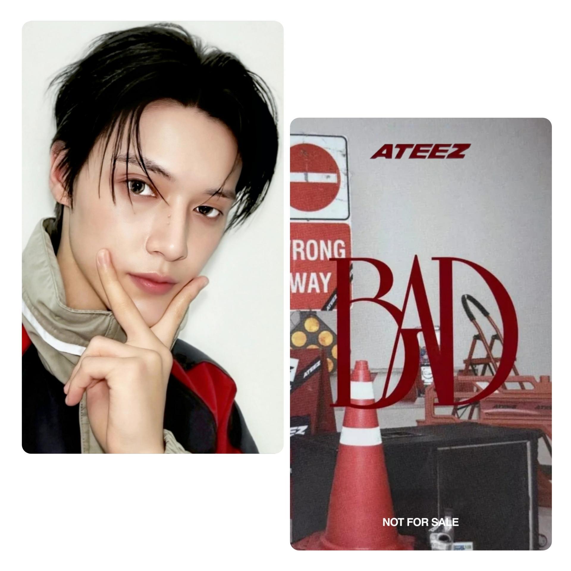Ateez : BAD - Japan Fan Club Ver 1 Photocards Wooyoung
