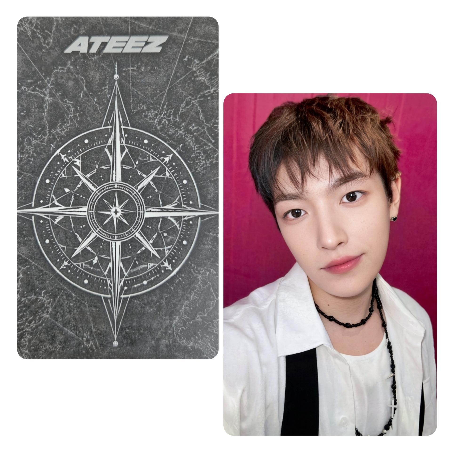 Ateez : Fanplay Metal Pin Set Photocards Hongjoong