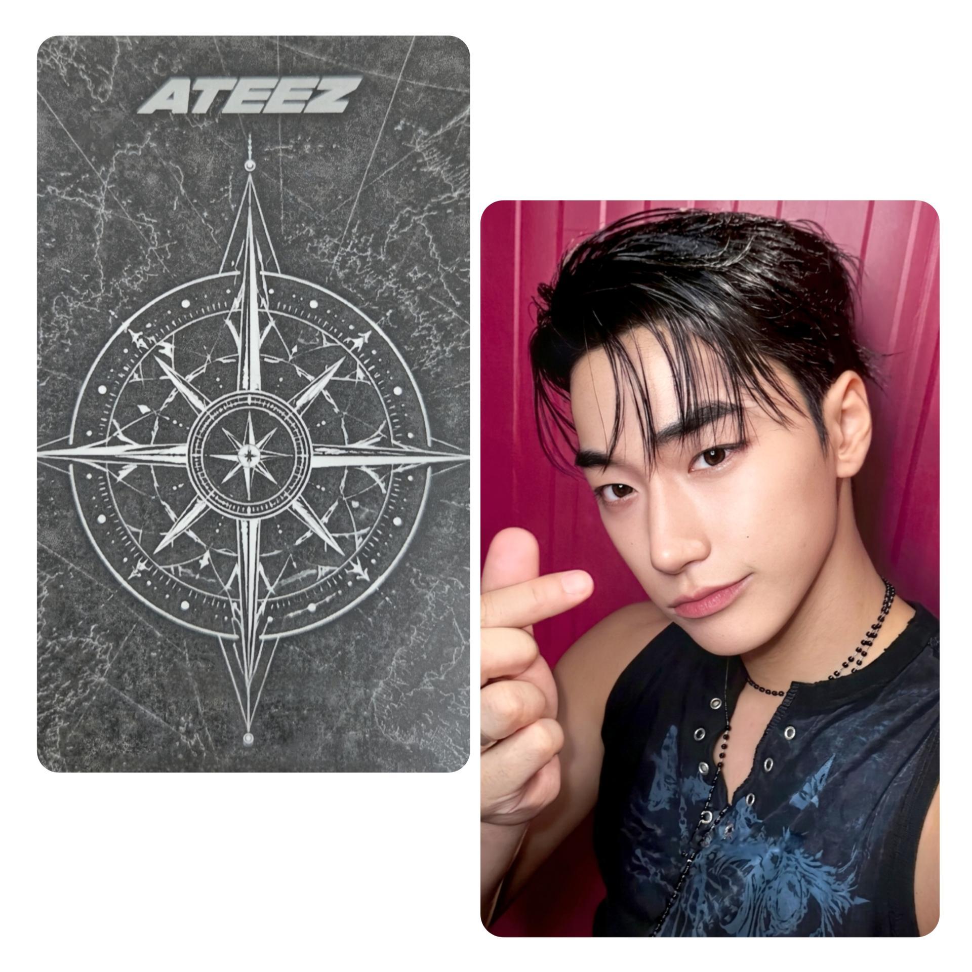 Ateez : Fanplay Metal Pin Set Photocards San