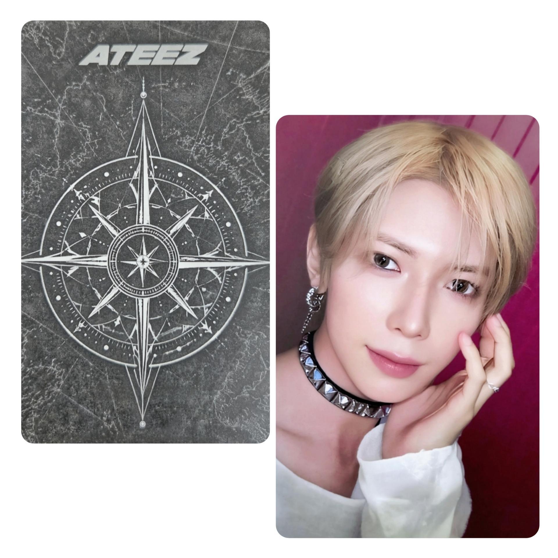 Ateez : Fanplay Metal Pin Set Photocards Yeosang