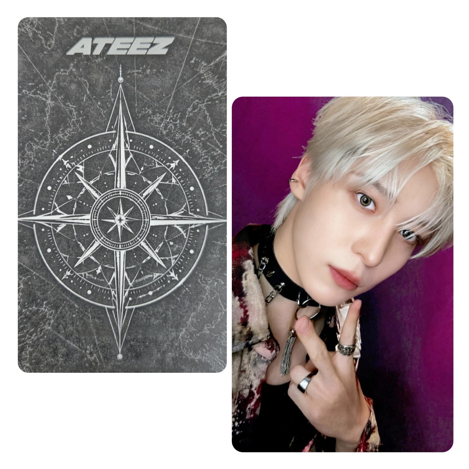 Ateez : Fanplay Metal Pin Set Photocards Yunho