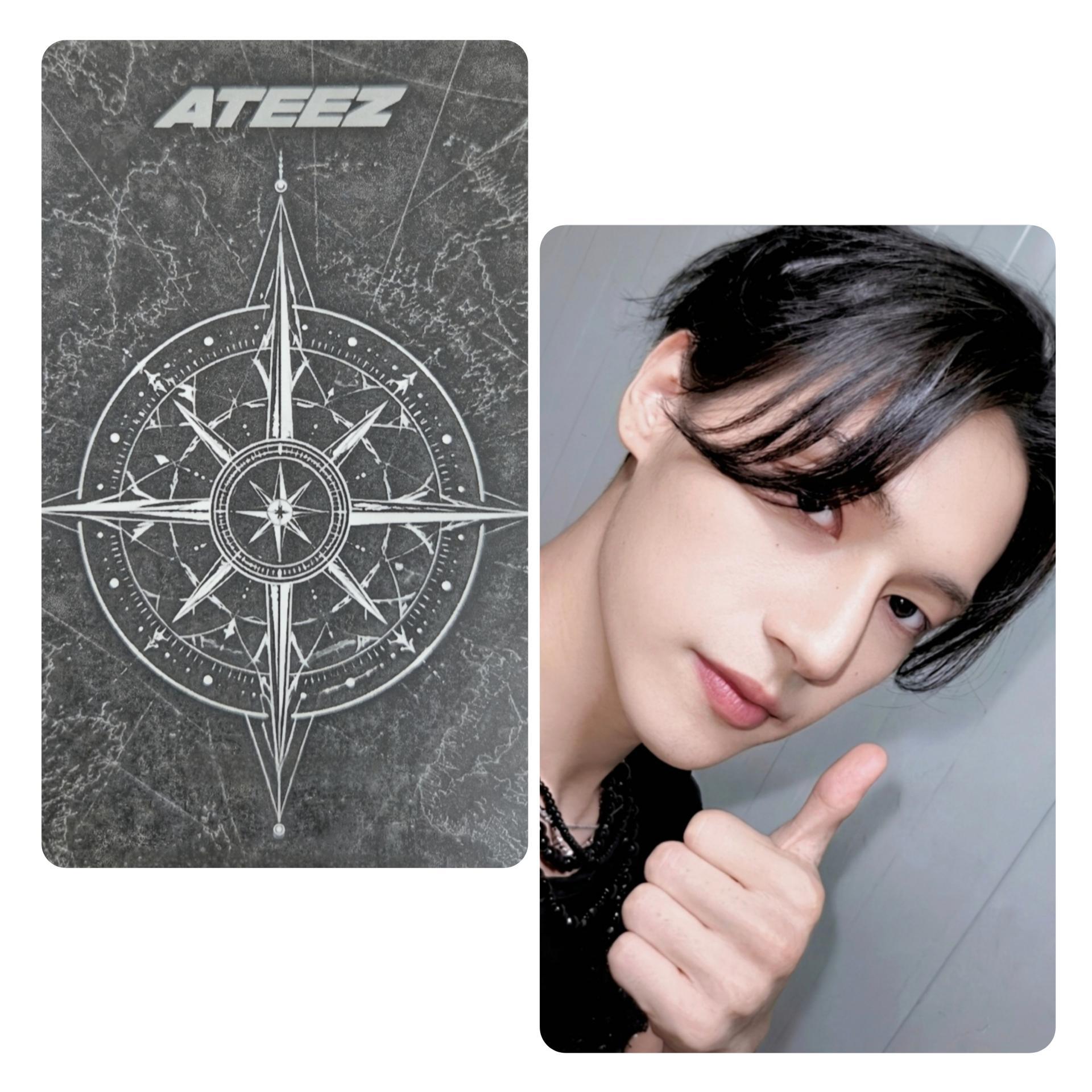 Ateez : Fanplay Metal Pin Set Photocards Wooyoung