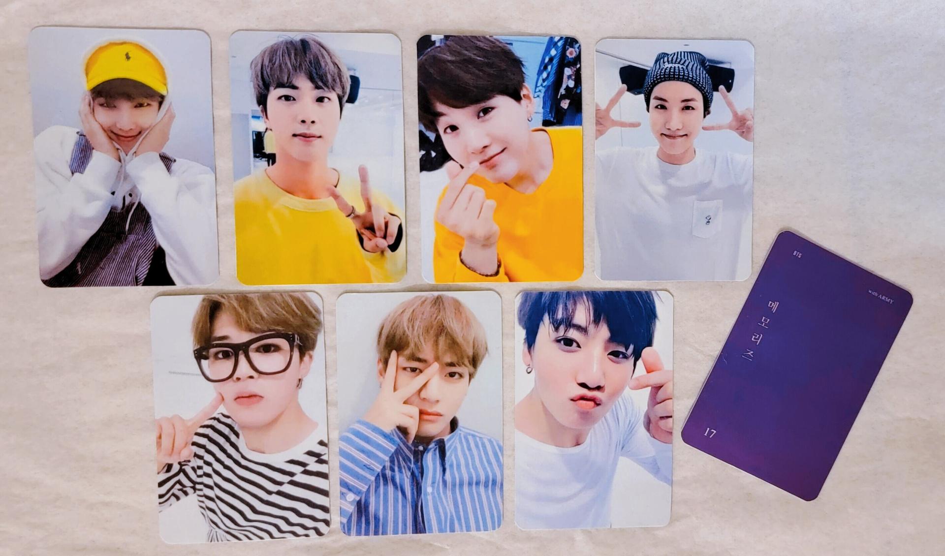 BTS Memories 2017 Blue Ray Cards