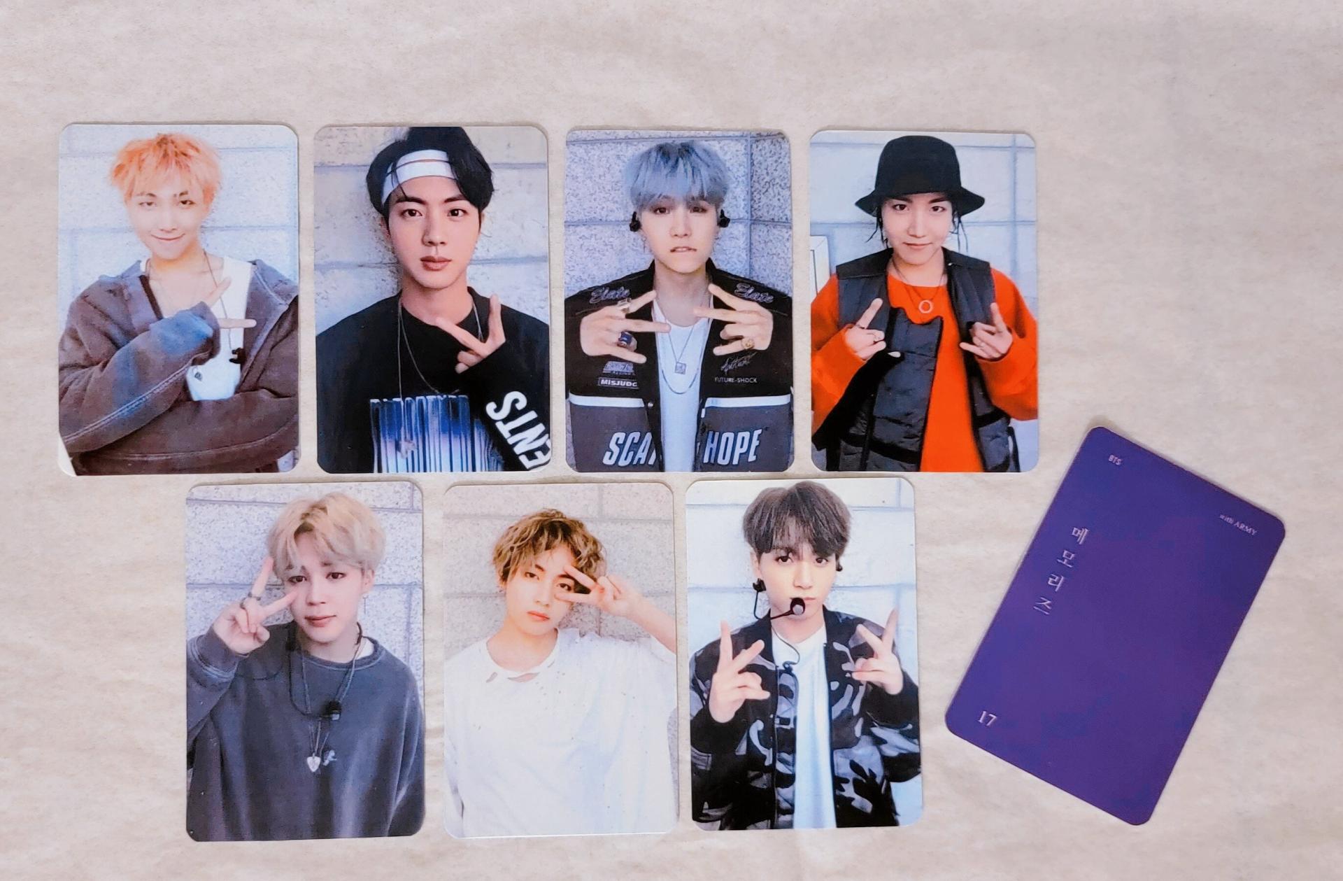 BTS Memories 2017 Blue Ray Cards