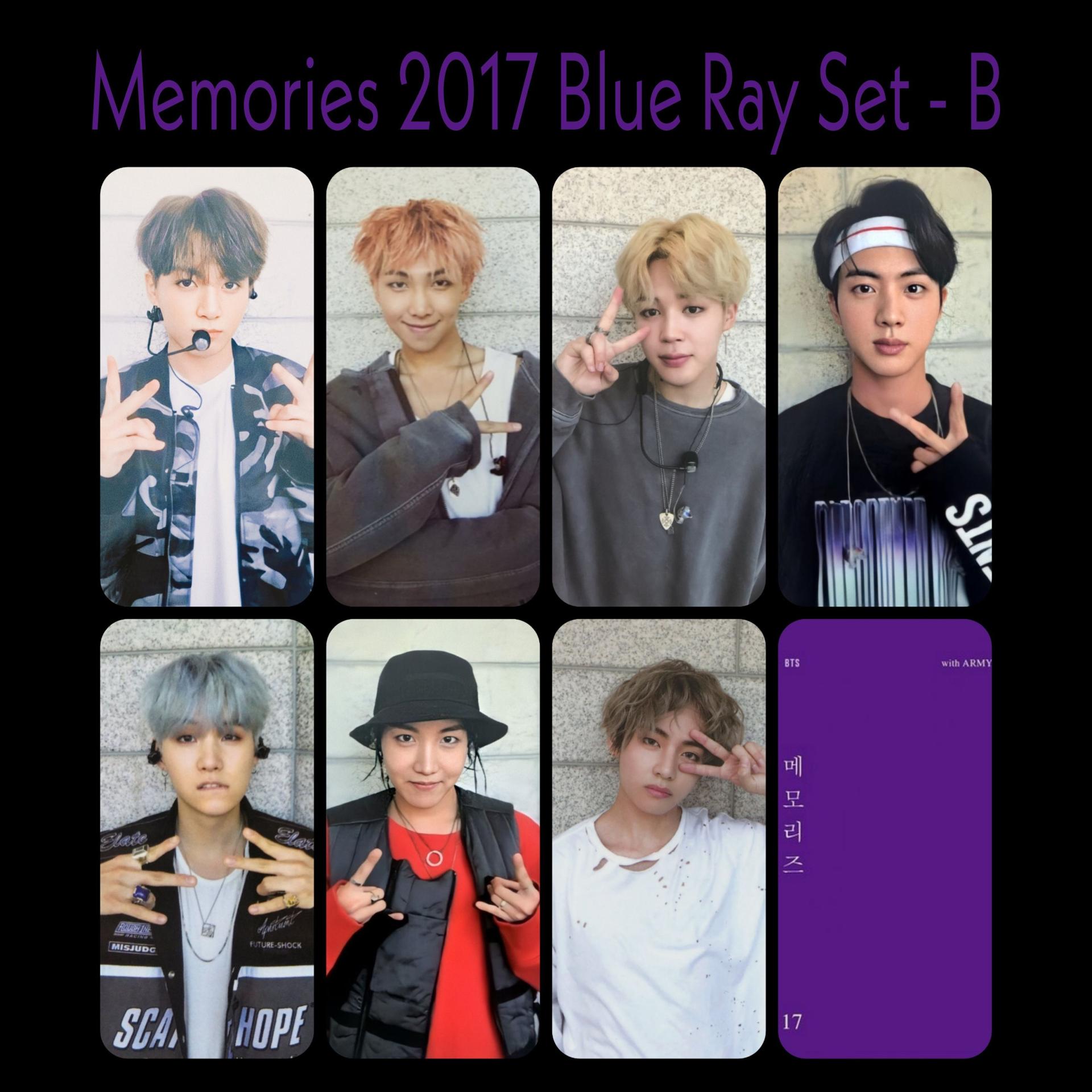 BTS Memories 2017 Blue Ray Cards