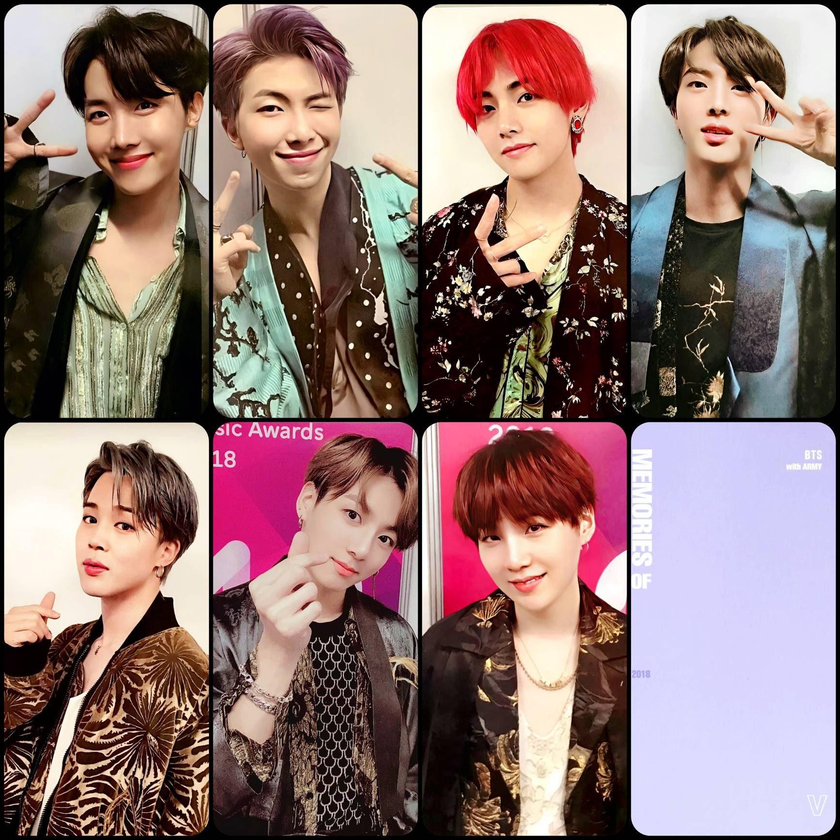 BTS Memories of 2018 Blue Ray photo-cards
