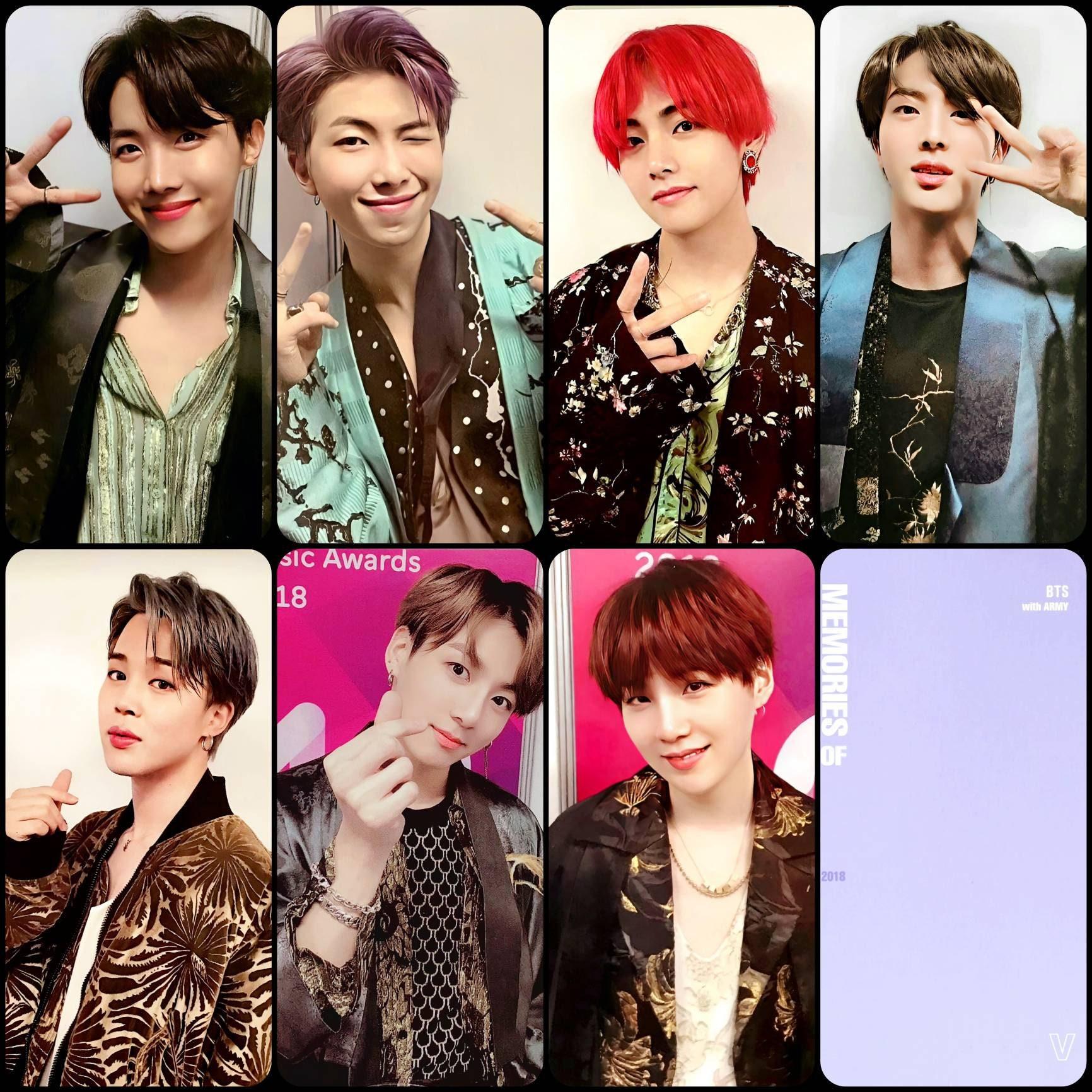 BTS Memories 2018 Blue Ray Photocards