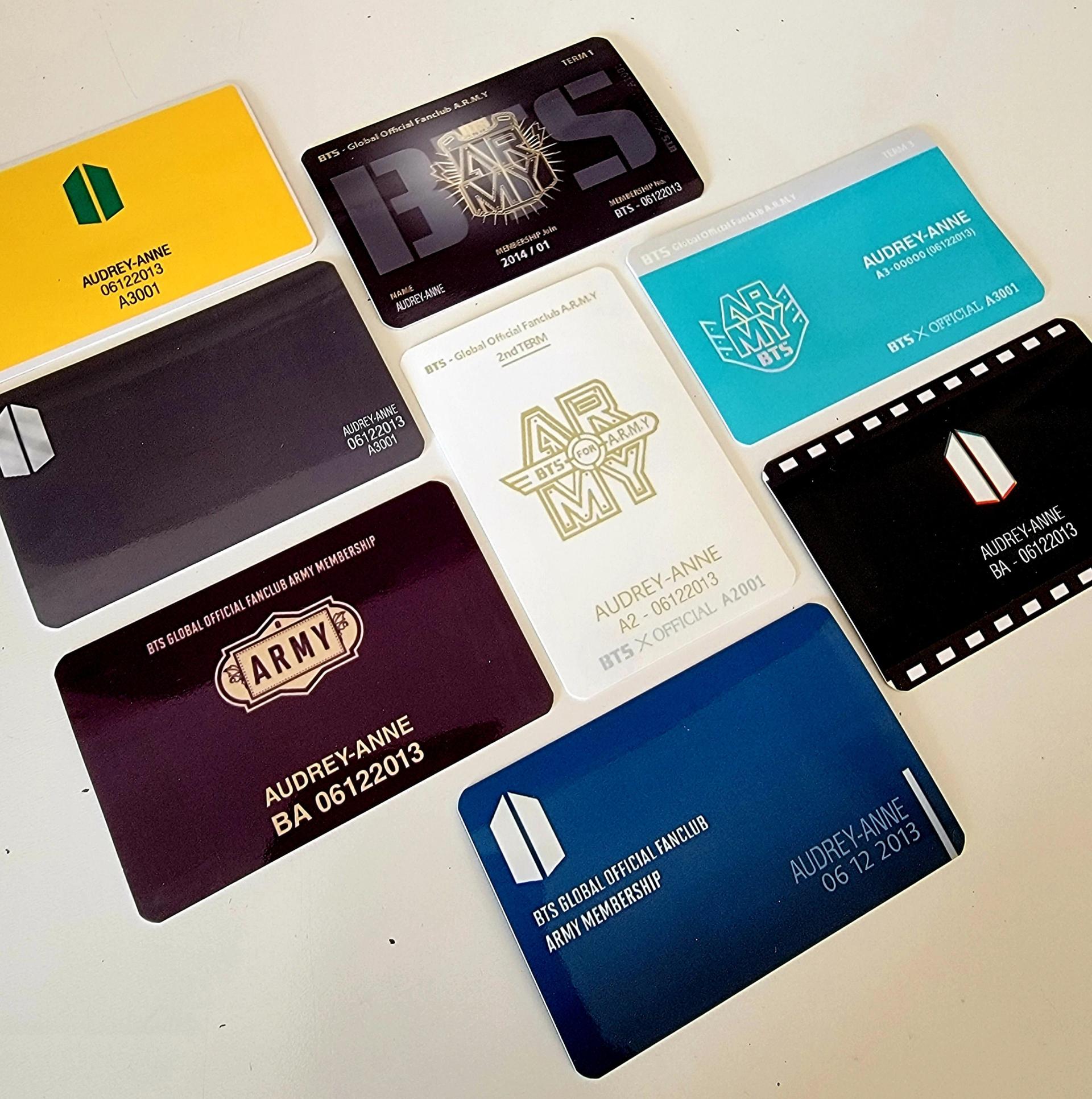 BTS - Global Official Fanclub ARMY Membership Cards